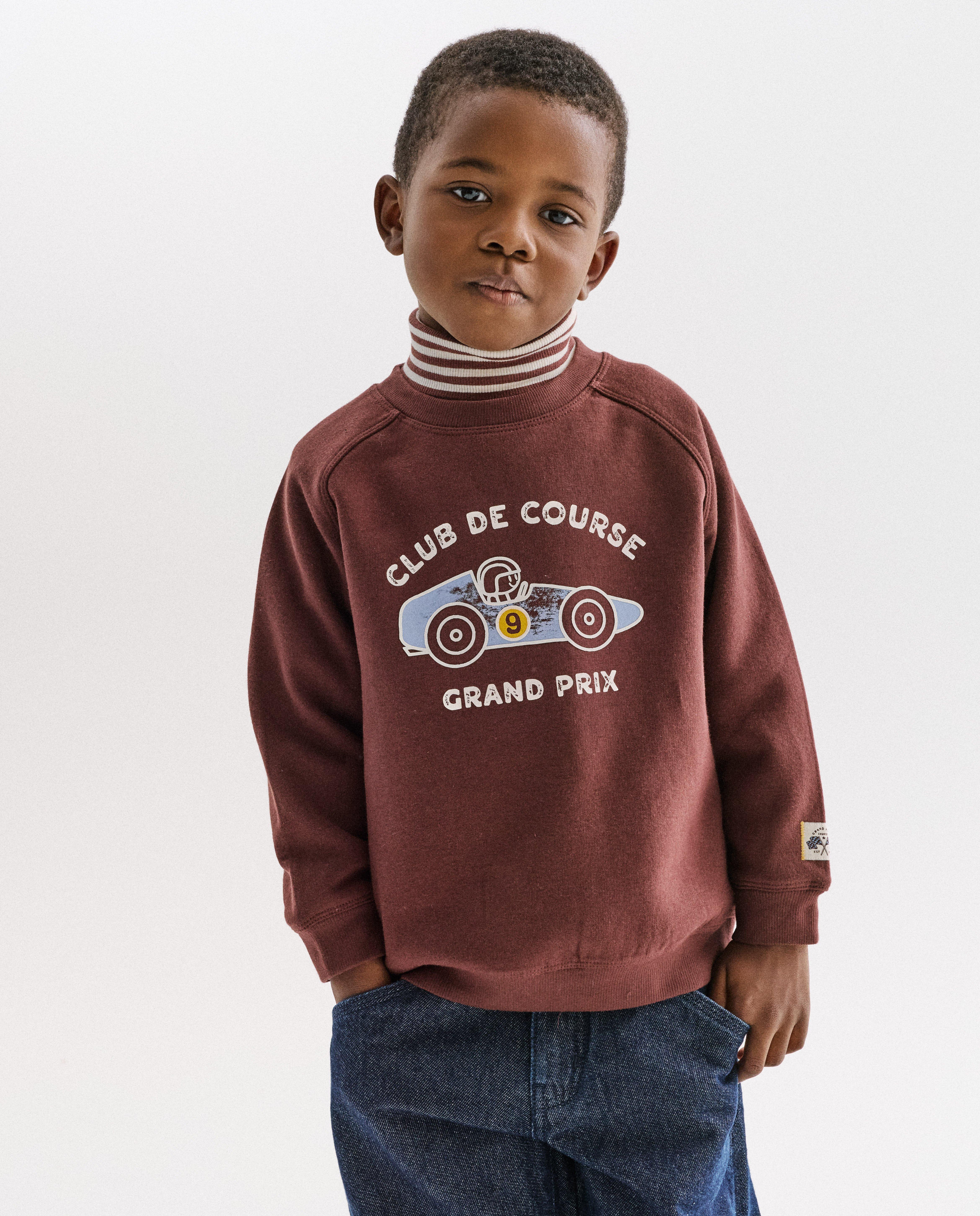 Sweater met reliëfprint racewagen