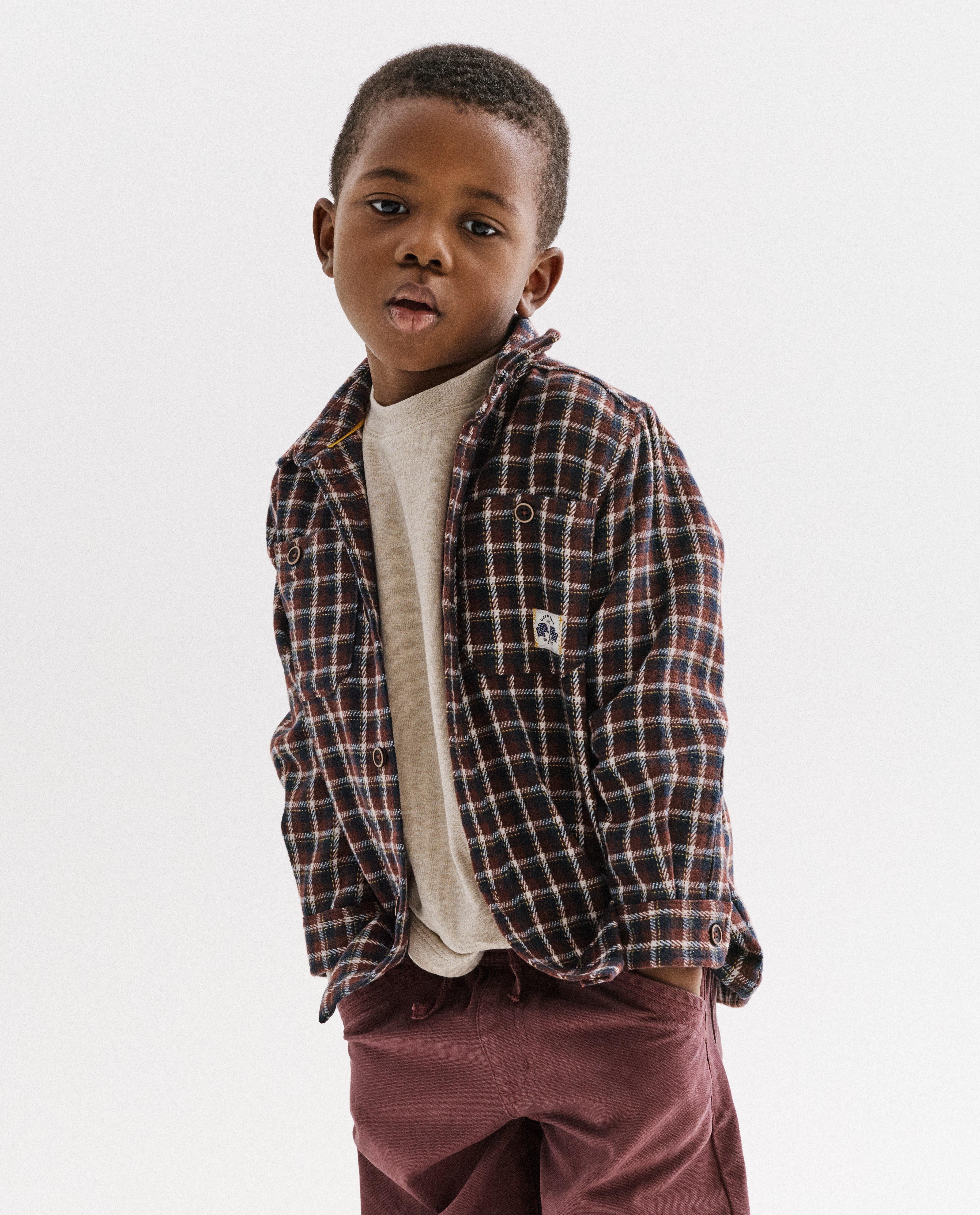 Chemise à carreaux, loose fit - Détails du produit - rouge foncé - image numéro 2