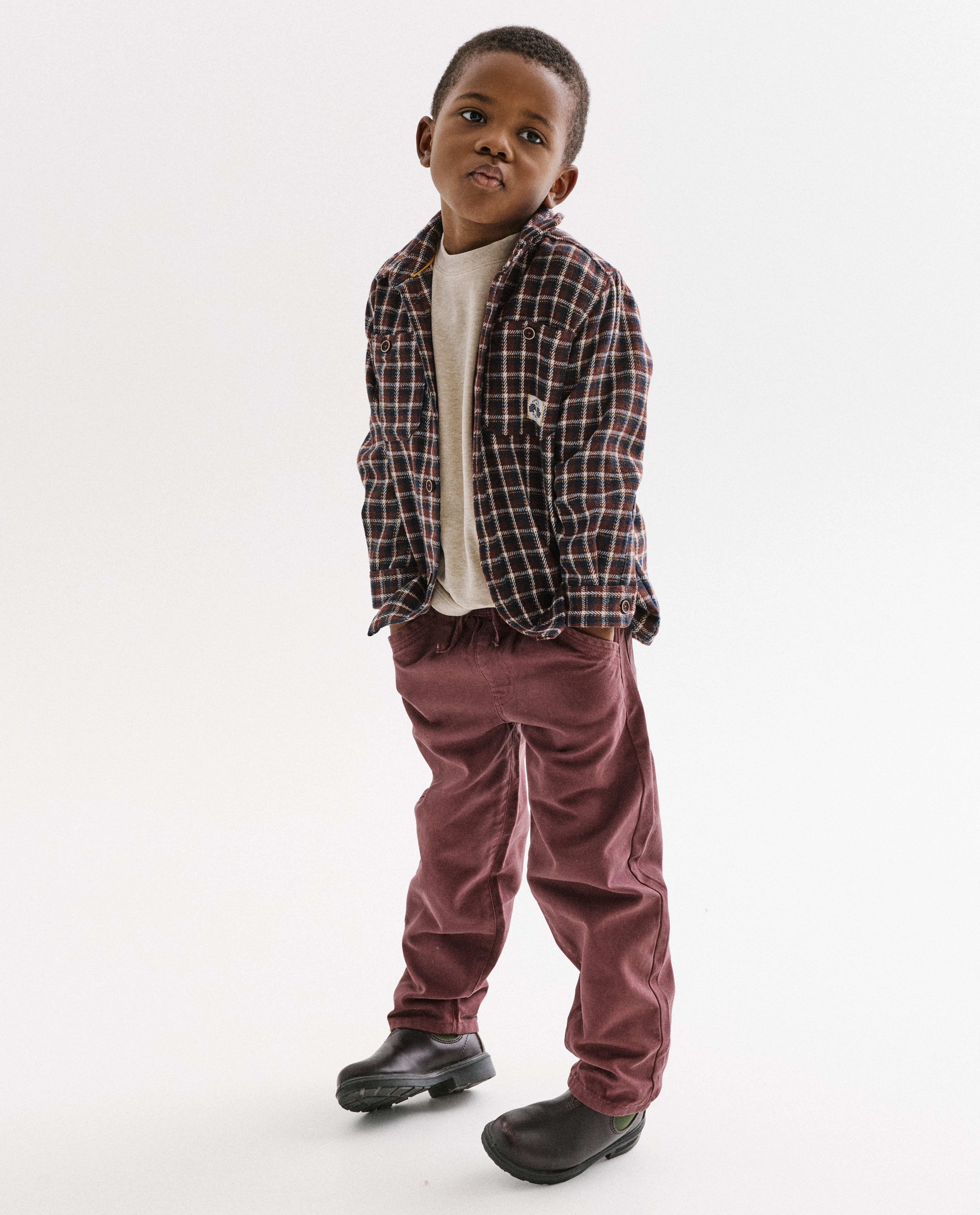 Chemise à carreaux, loose fit - Détails du produit - rouge foncé - image numéro 3