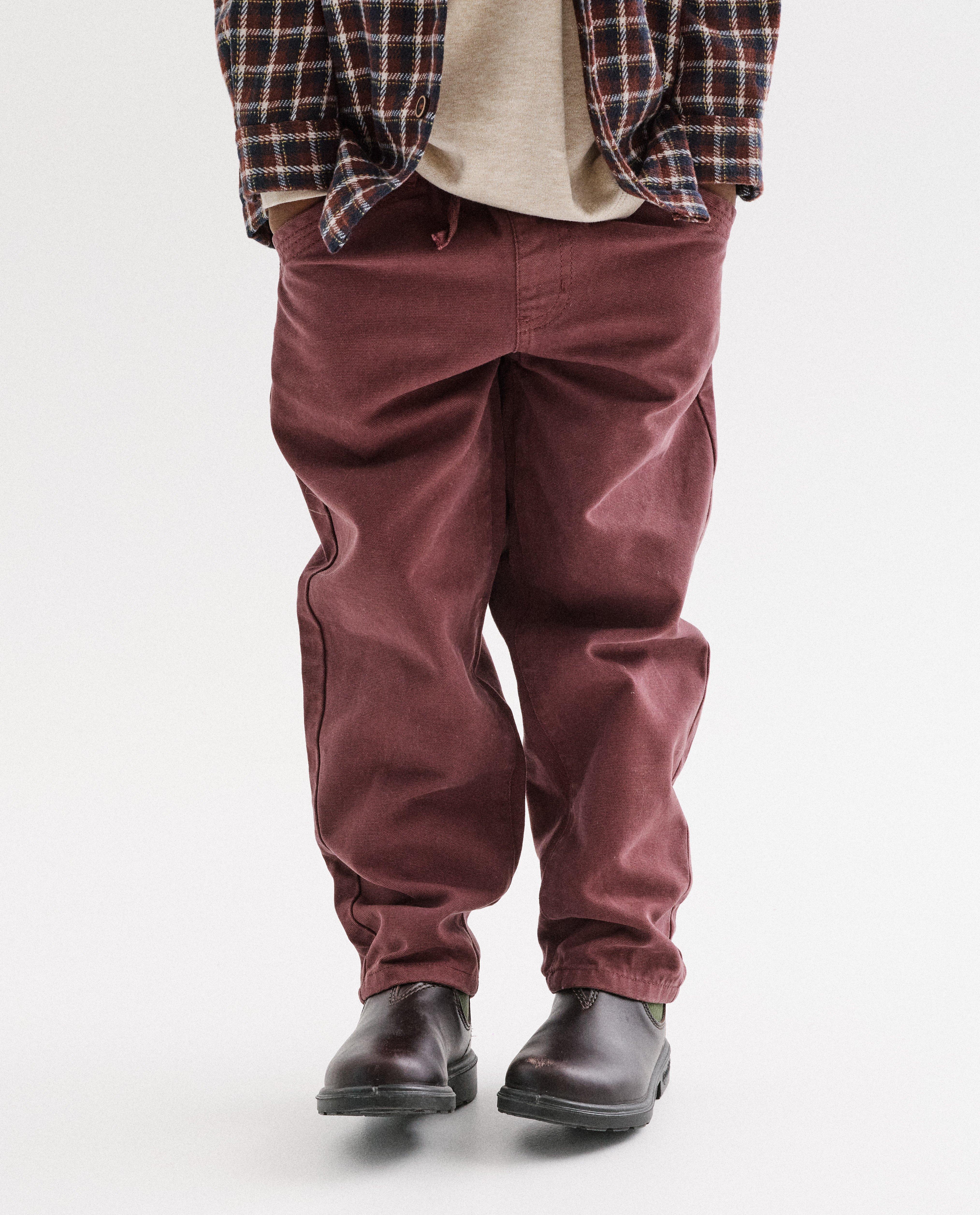 Pantalon bordeaux, baggy fit - Détails du produit - rouge foncé - image numéro 3