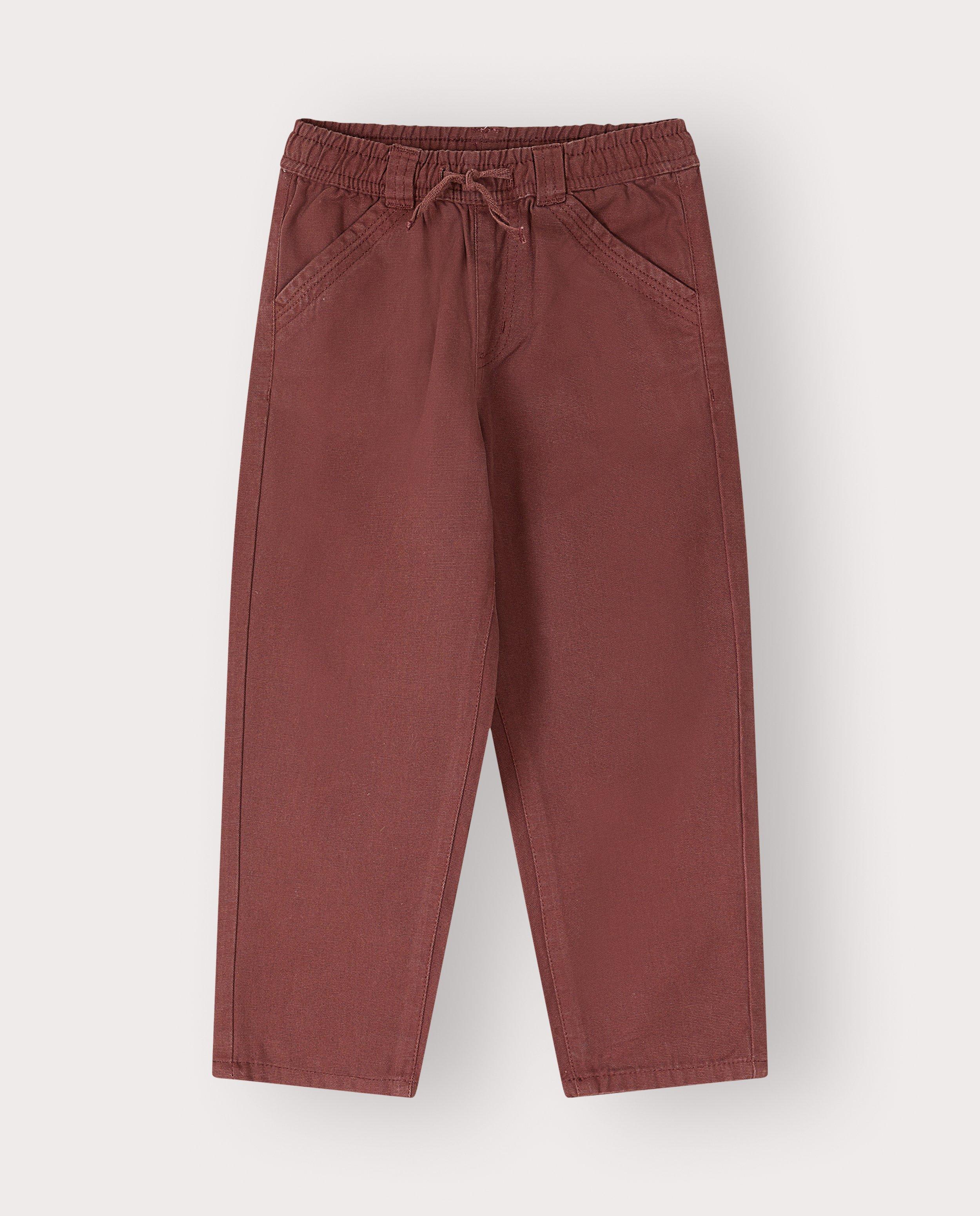 Pantalon bordeaux, baggy fit - Détails du produit - rouge foncé - image numéro 4