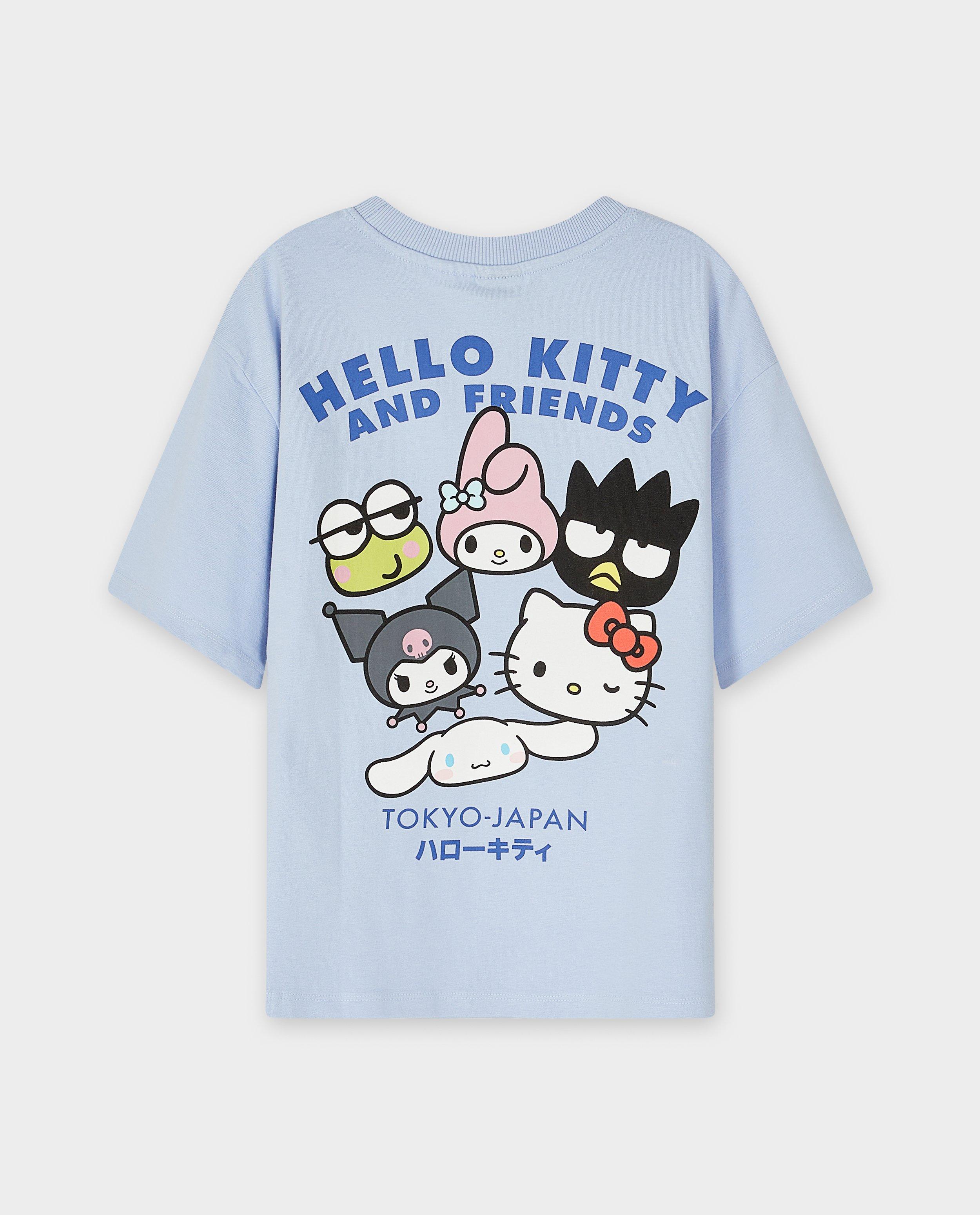 T-shirt avec un imprim&eacute; au dos Hello Kitty, oversized fit - D&eacute;tails du produit - bleu clair - image num&eacute;ro 6