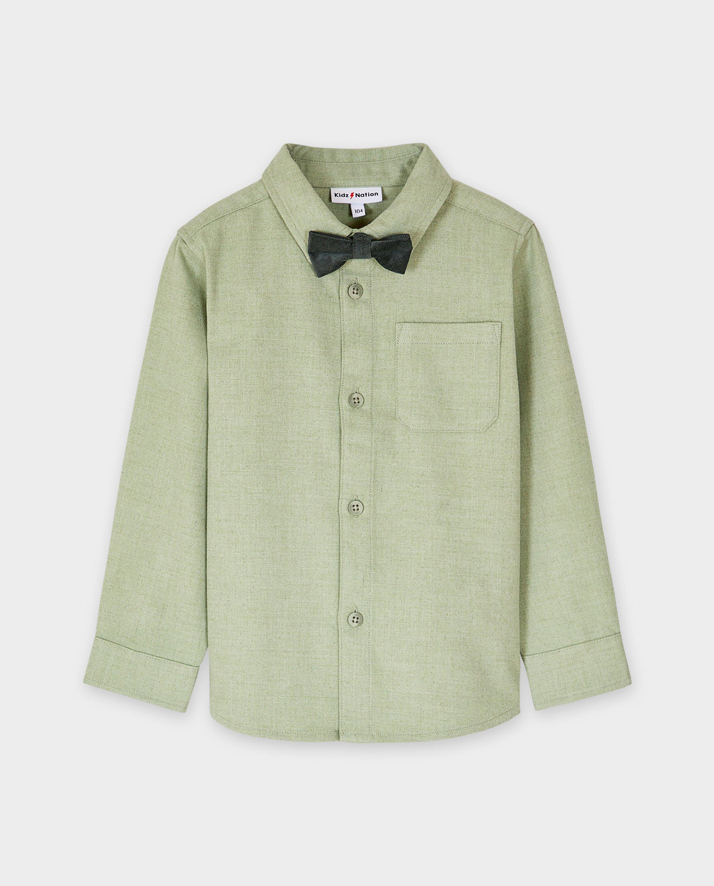 Chemise avec nœud amovible, regular fit - Détails du produit - vert clair - image numéro 6