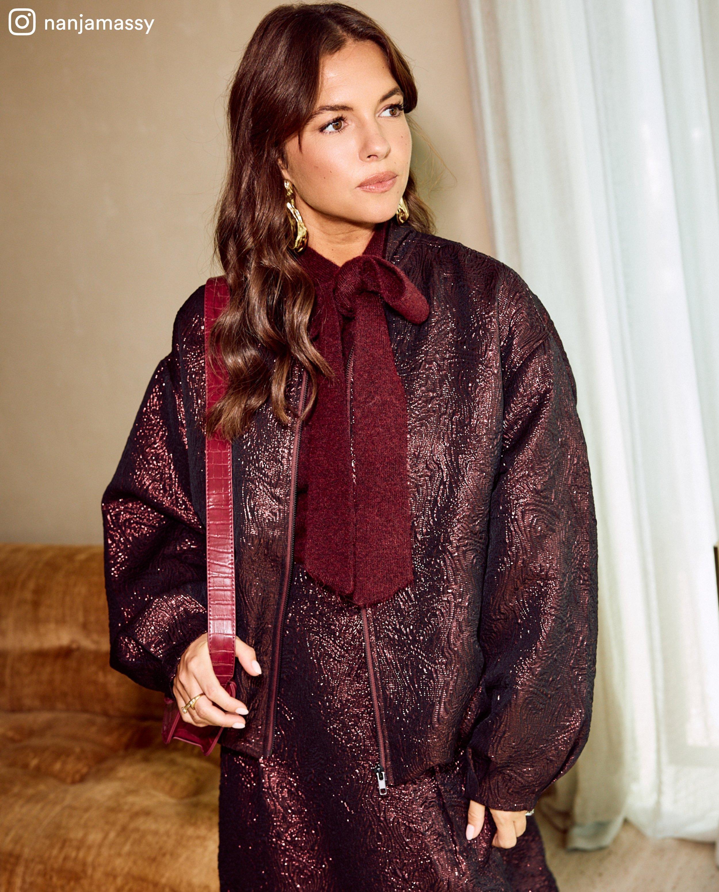 Blouson bomber en jacquard à motif