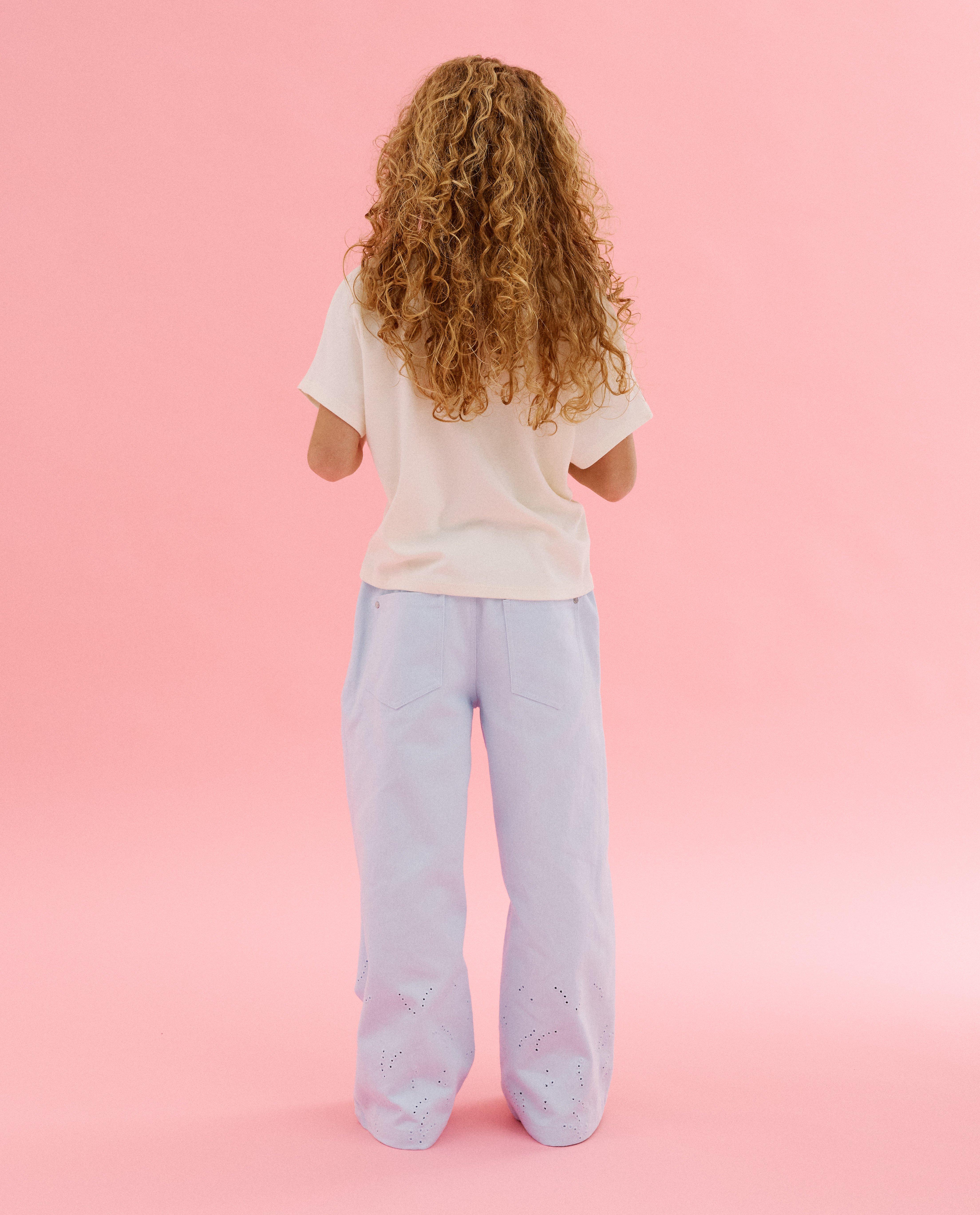 T-shirt met pailletten, oversized fit - Product Detail - wit - afbeelding nummer 3