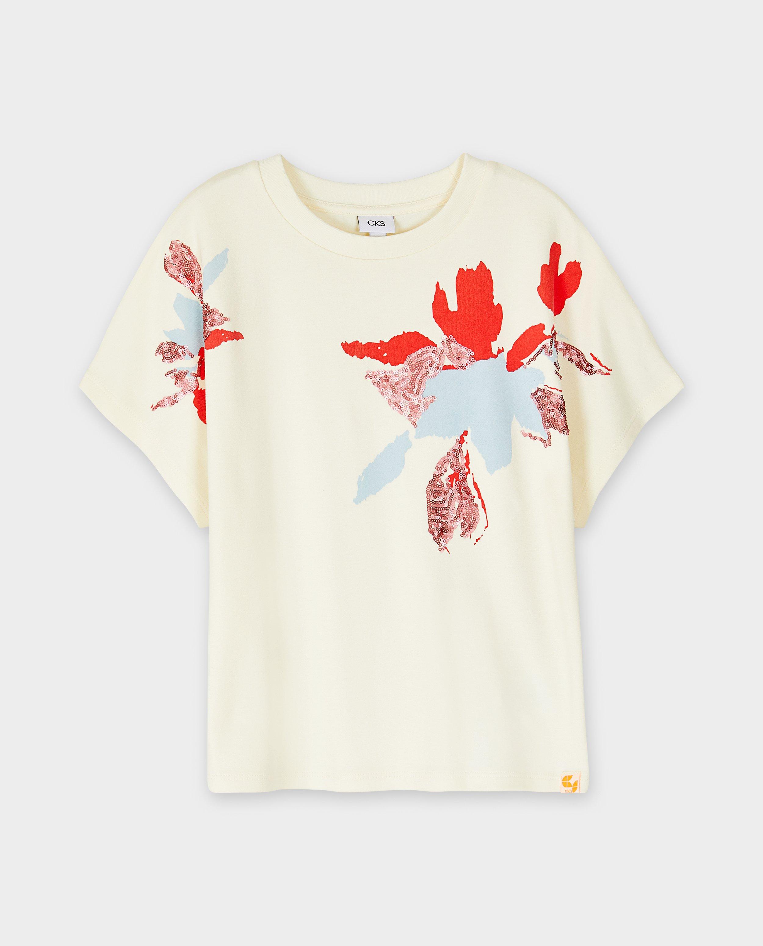 T-shirt met pailletten, oversized fit - Product Detail - wit - afbeelding nummer 5