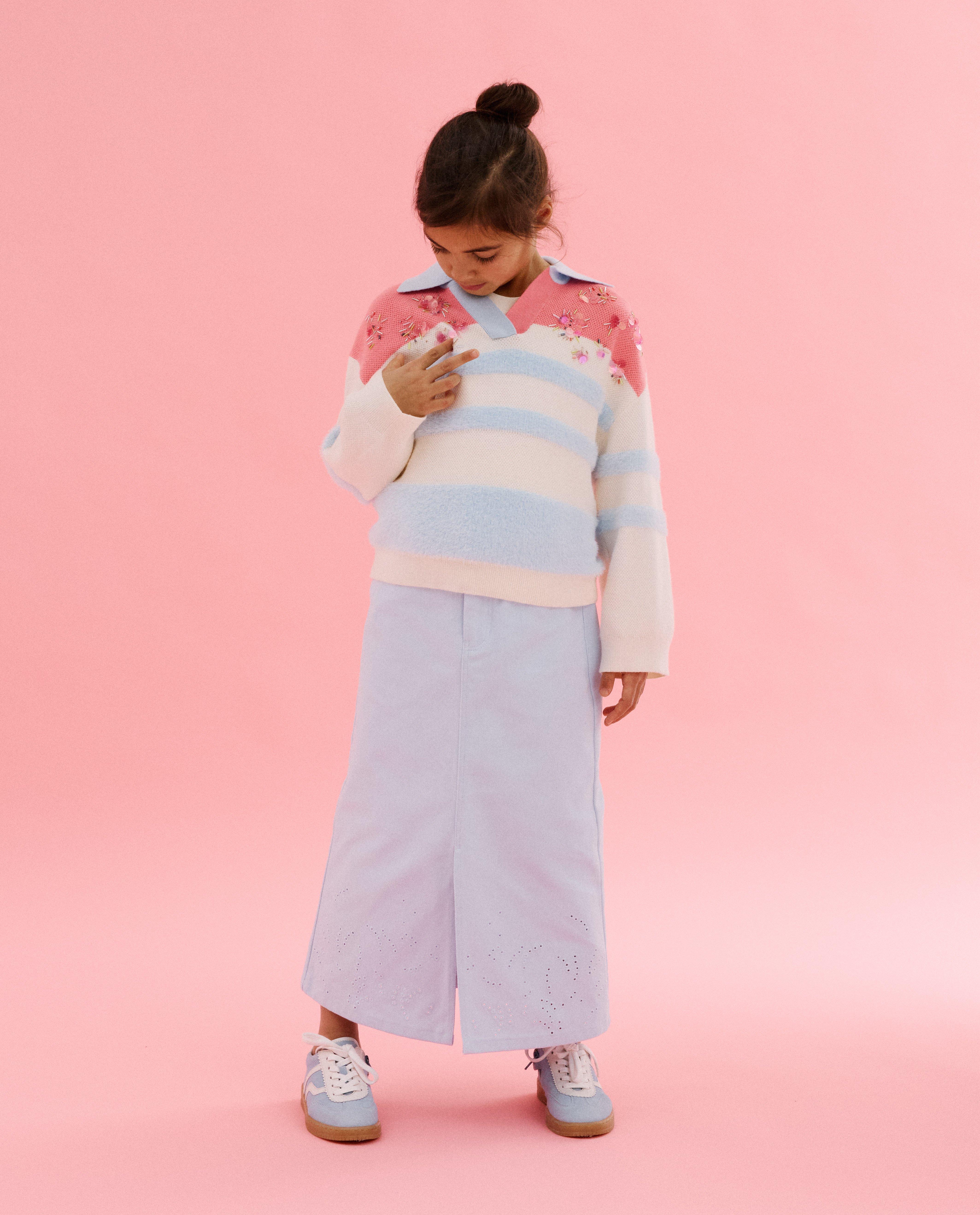 Trui met pailletten, oversized fit - Product Detail - wit - afbeelding nummer 2