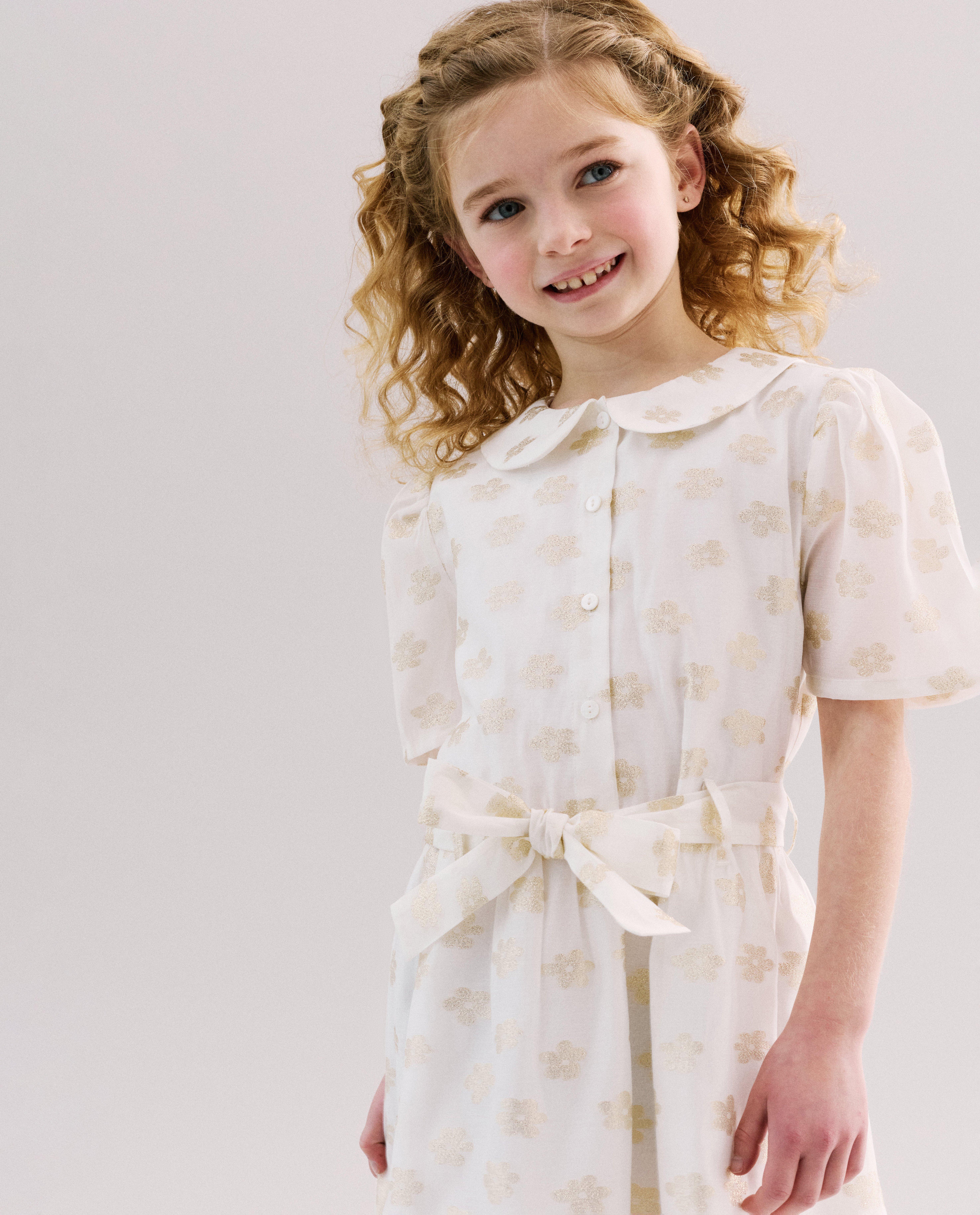 Robe en tulle avec motif floral, Special occasions, 116-140 - D&eacute;tails du produit - blanc - image num&eacute;ro 4