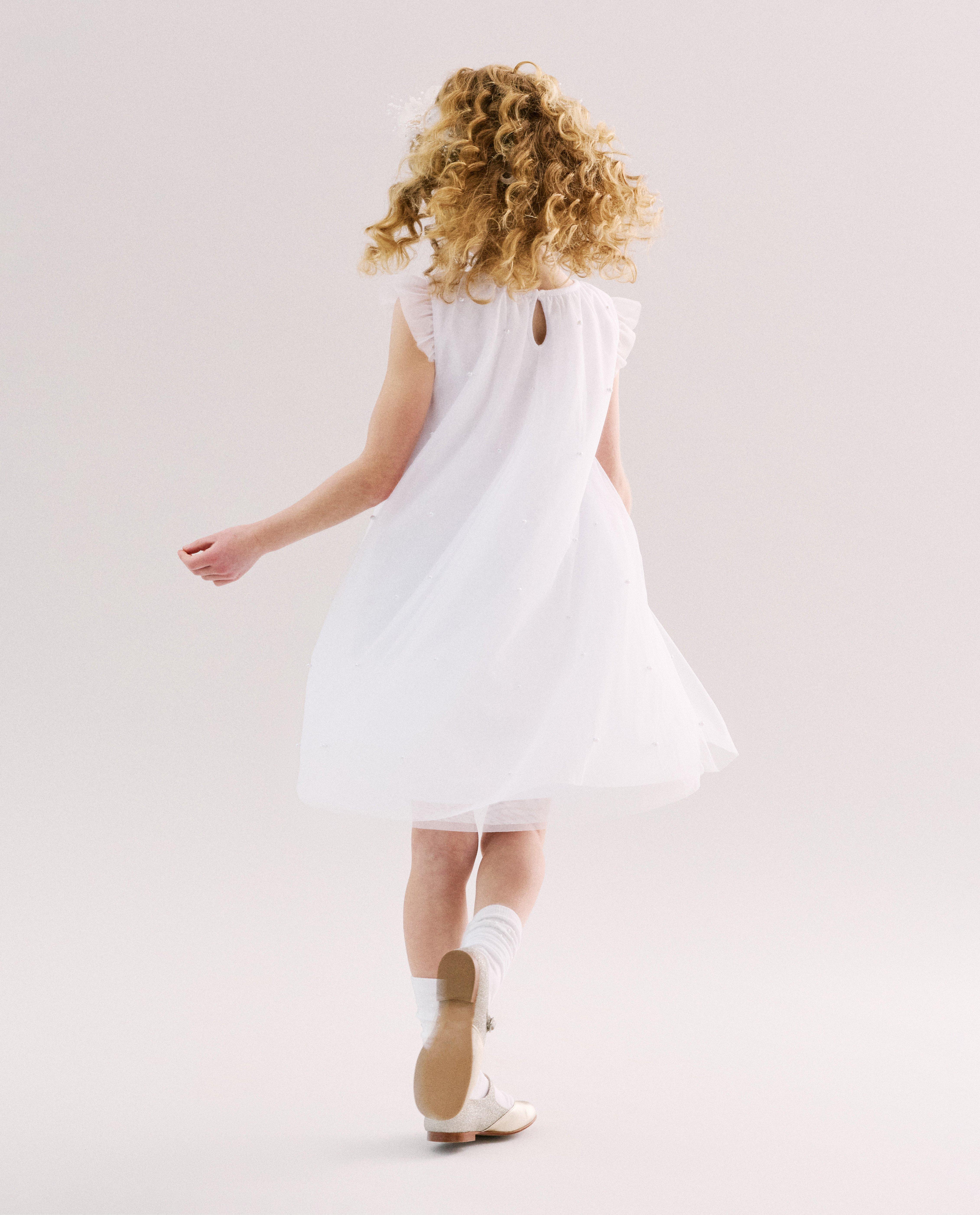 Robe en tulle avec des perles, Special occasions, 116-140 - D&eacute;tails du produit - blanc - image num&eacute;ro 3