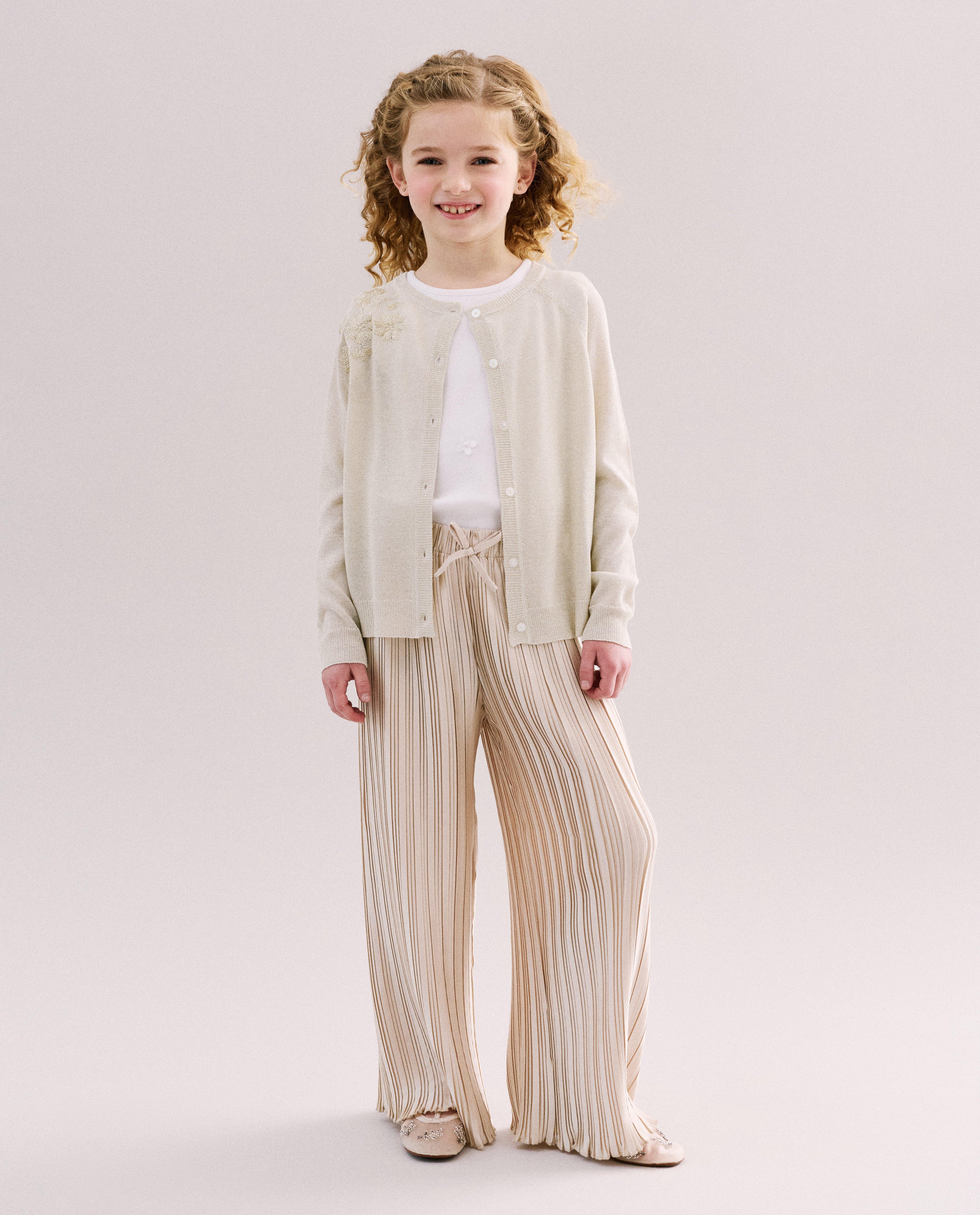 Cardigan met geborduurde bloemen, Special occasions, 116-152 - Product Detail - lichtbeige - afbeelding nummer 5