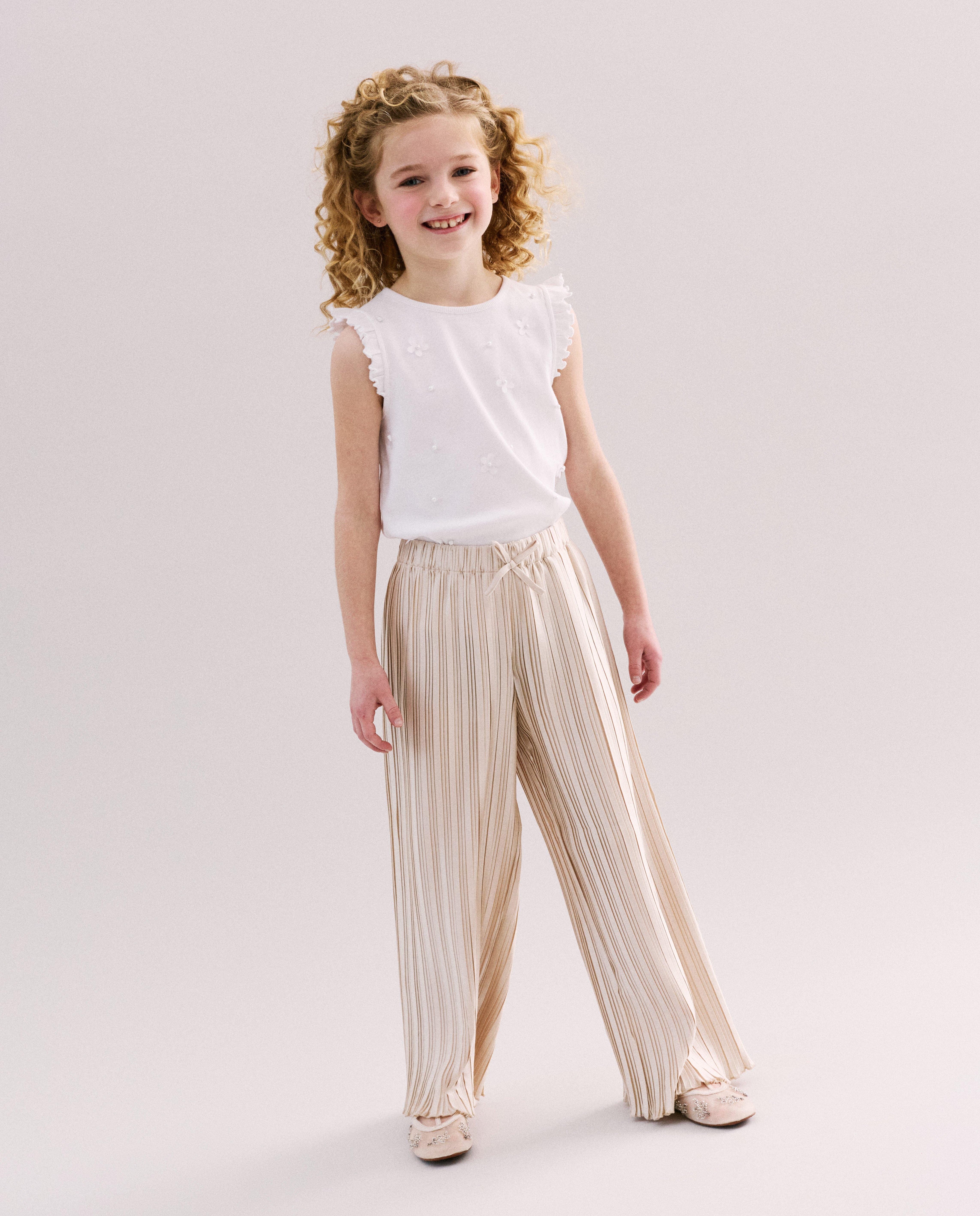 Top met mesh bloemen, Special occasions, 116-152 - Product Detail - wit - afbeelding nummer 2