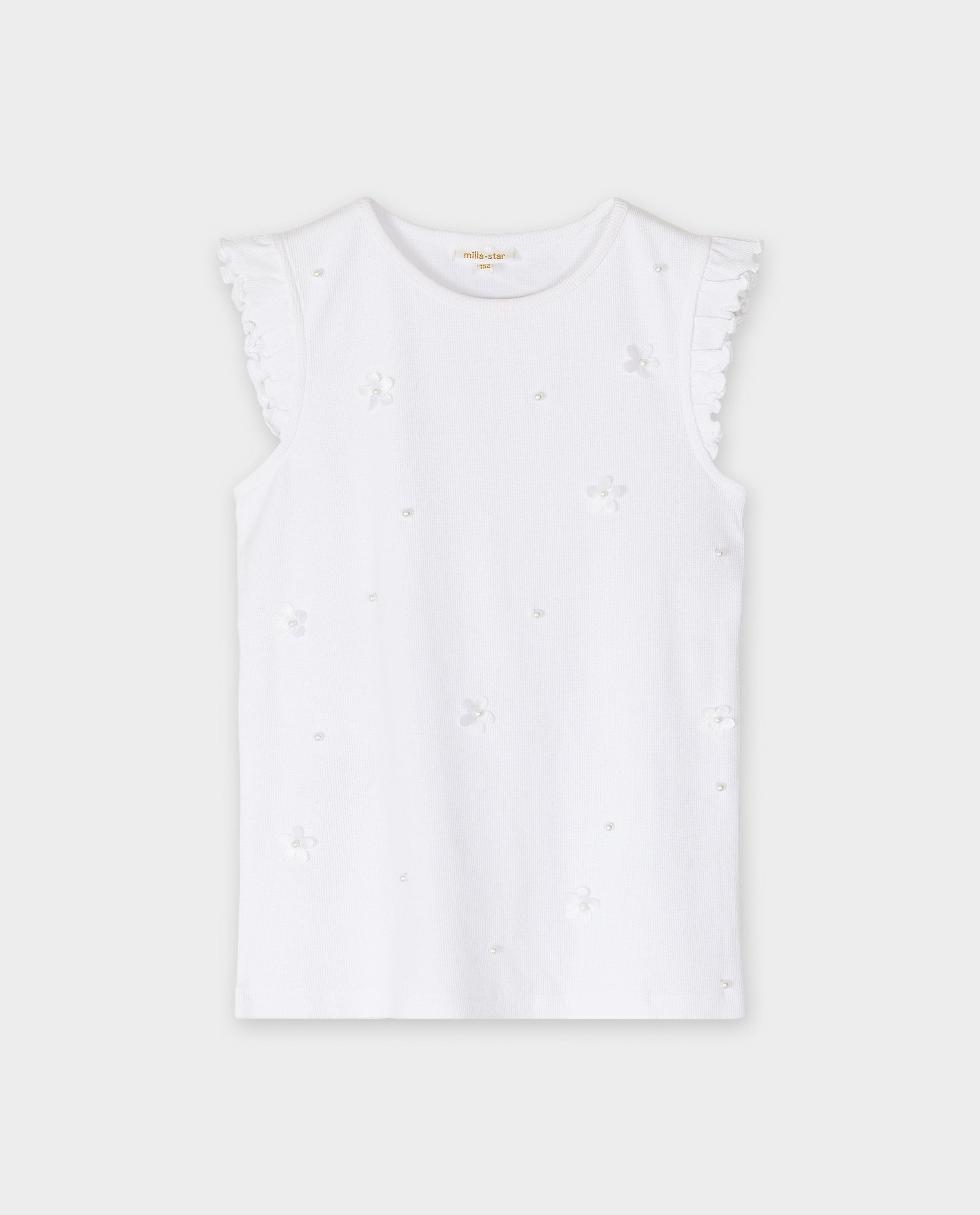 Top met mesh bloemen, Special occasions, 116-152 - Product Detail - wit - afbeelding nummer 4