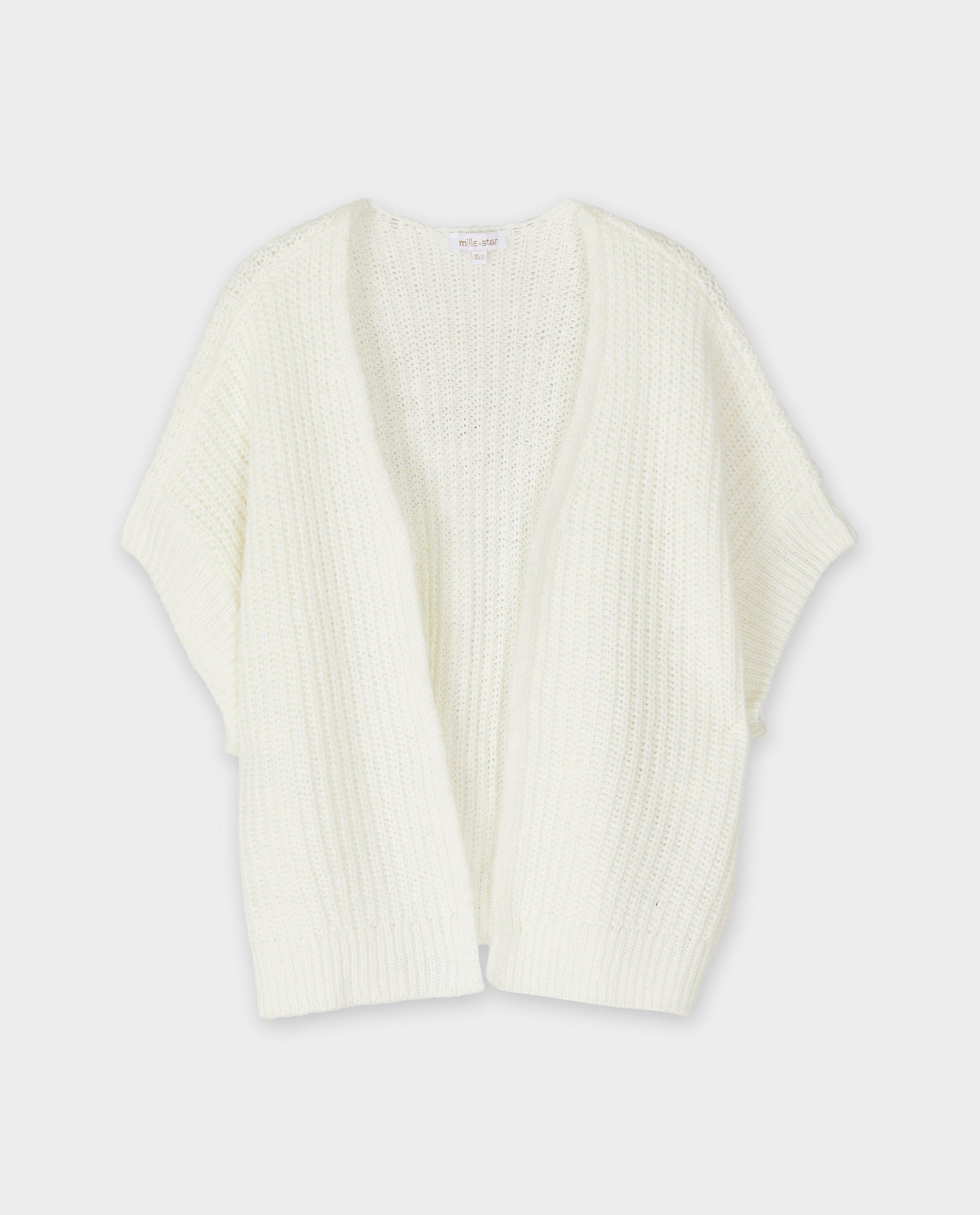 Cardigan blanc en maille, Special occasions, 116-152 - D&eacute;tails du produit - blanc - image num&eacute;ro 5