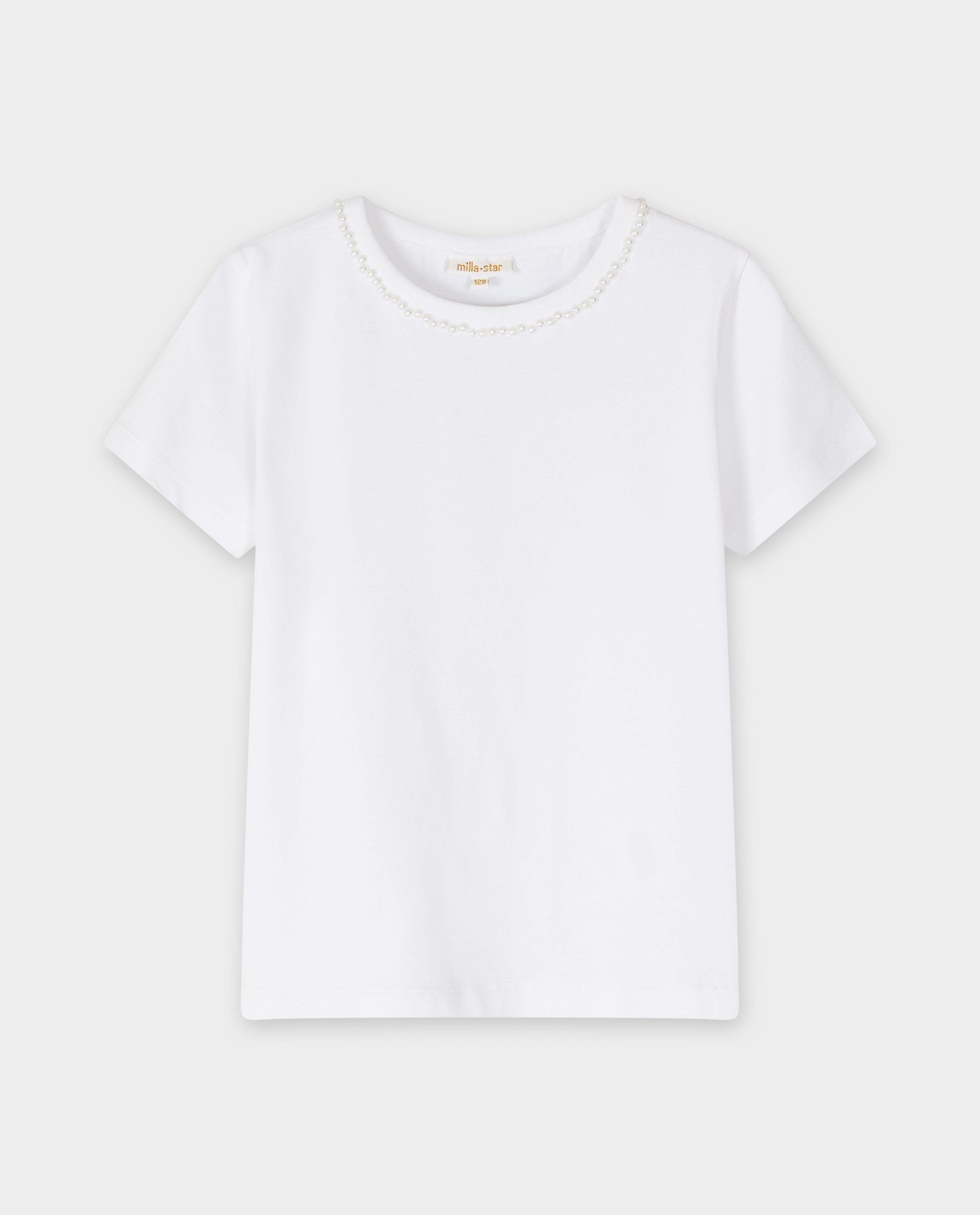 T-shirt avec perles, Special occasions, 116-152 - D&eacute;tails du produit - blanc - image num&eacute;ro 4