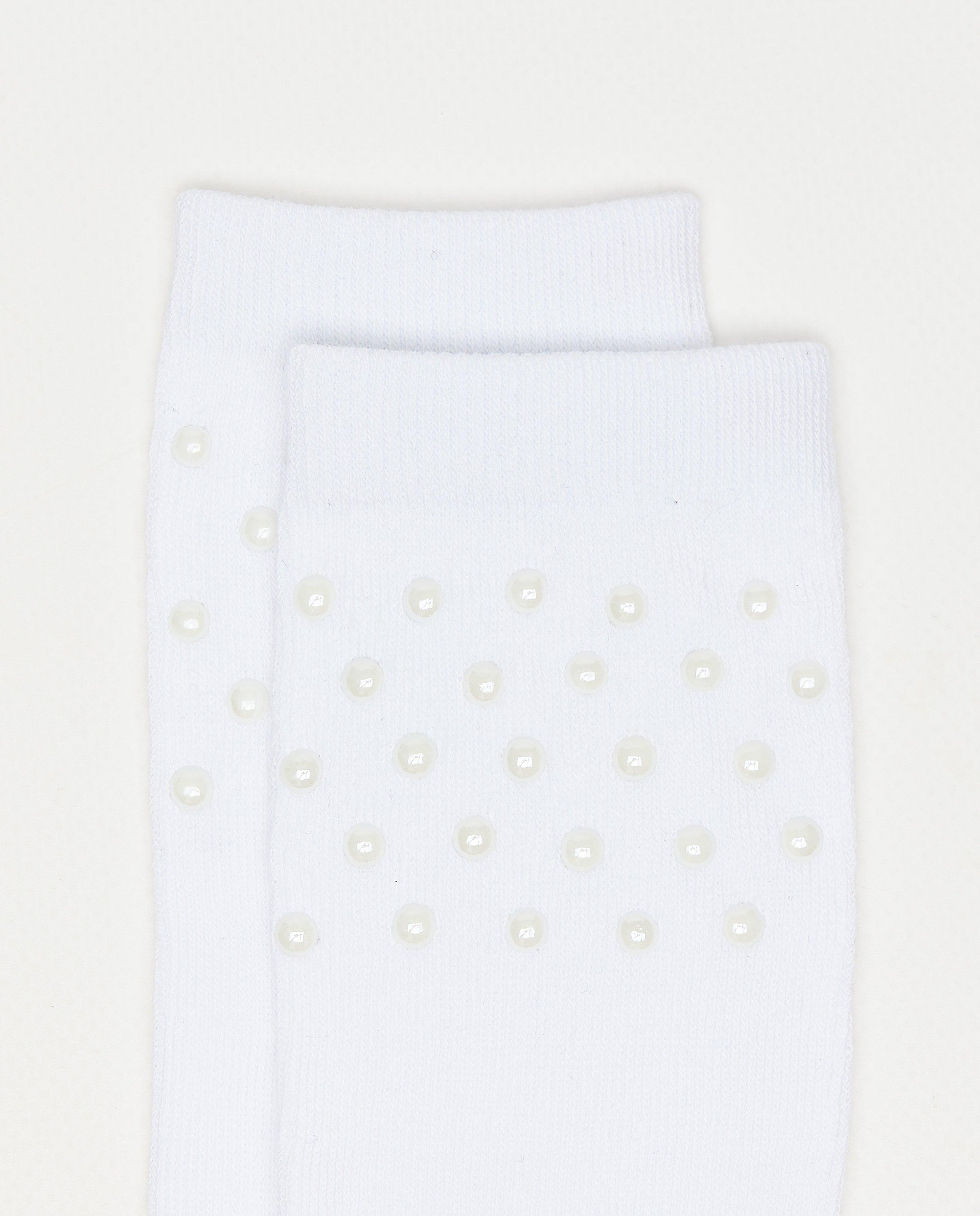 Chaussettes hauteur genou avec perles, Special occasions, 27-42 - D&eacute;tails du produit - blanc - image num&eacute;ro 2