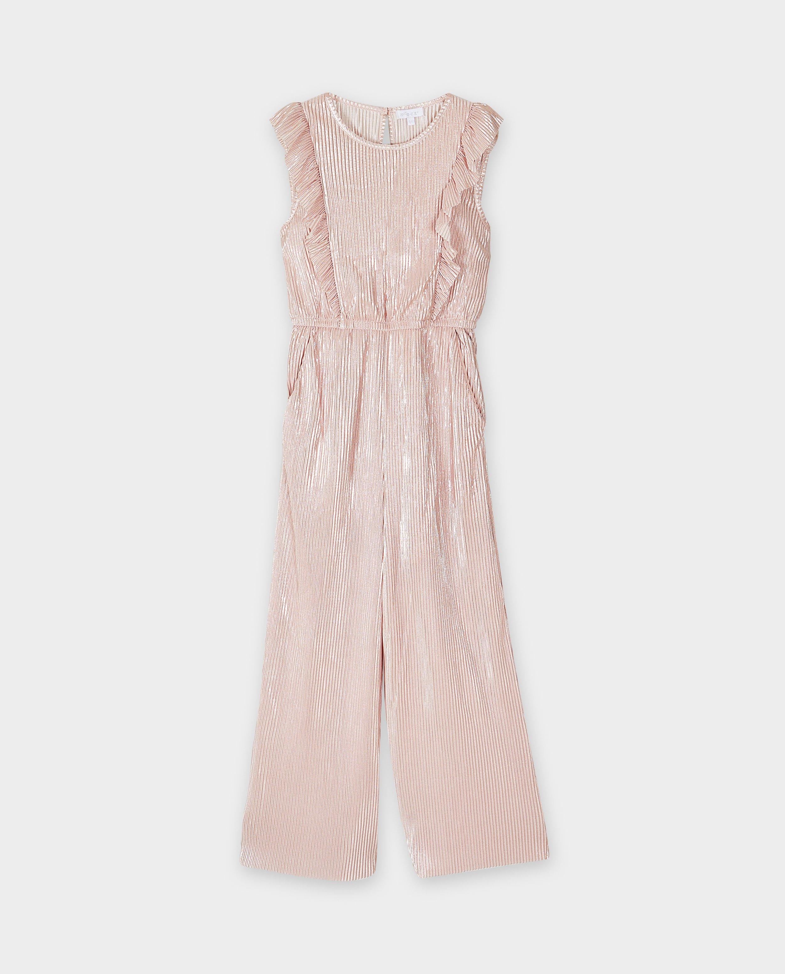 Pliss&eacute; jumpsuit met volants, wide leg fit, Special occasions, 116-152 - Product Detail - lichtroze - afbeelding nummer 5