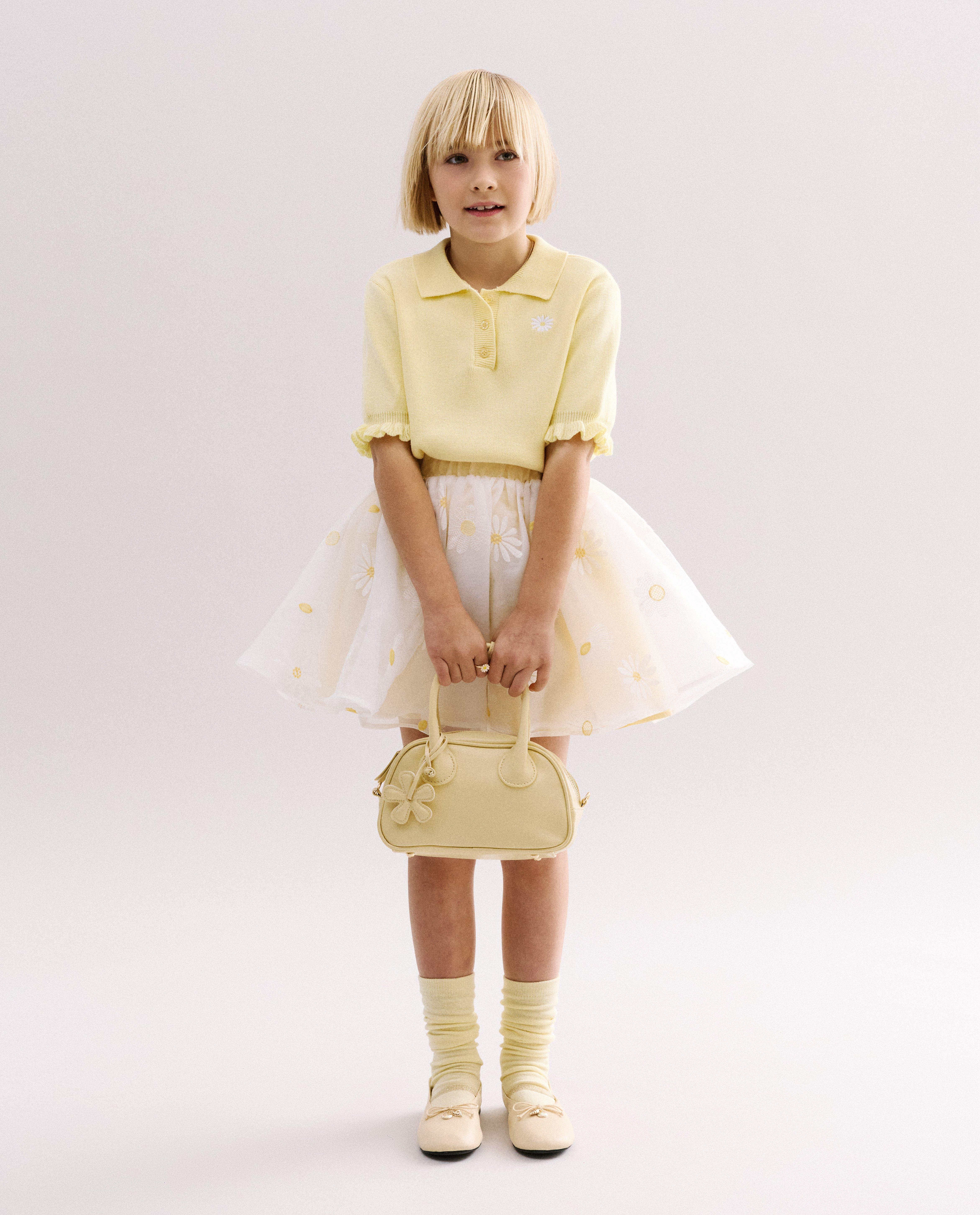 Mesh rok met geborduurde bloemen, Special occasions, 116-152