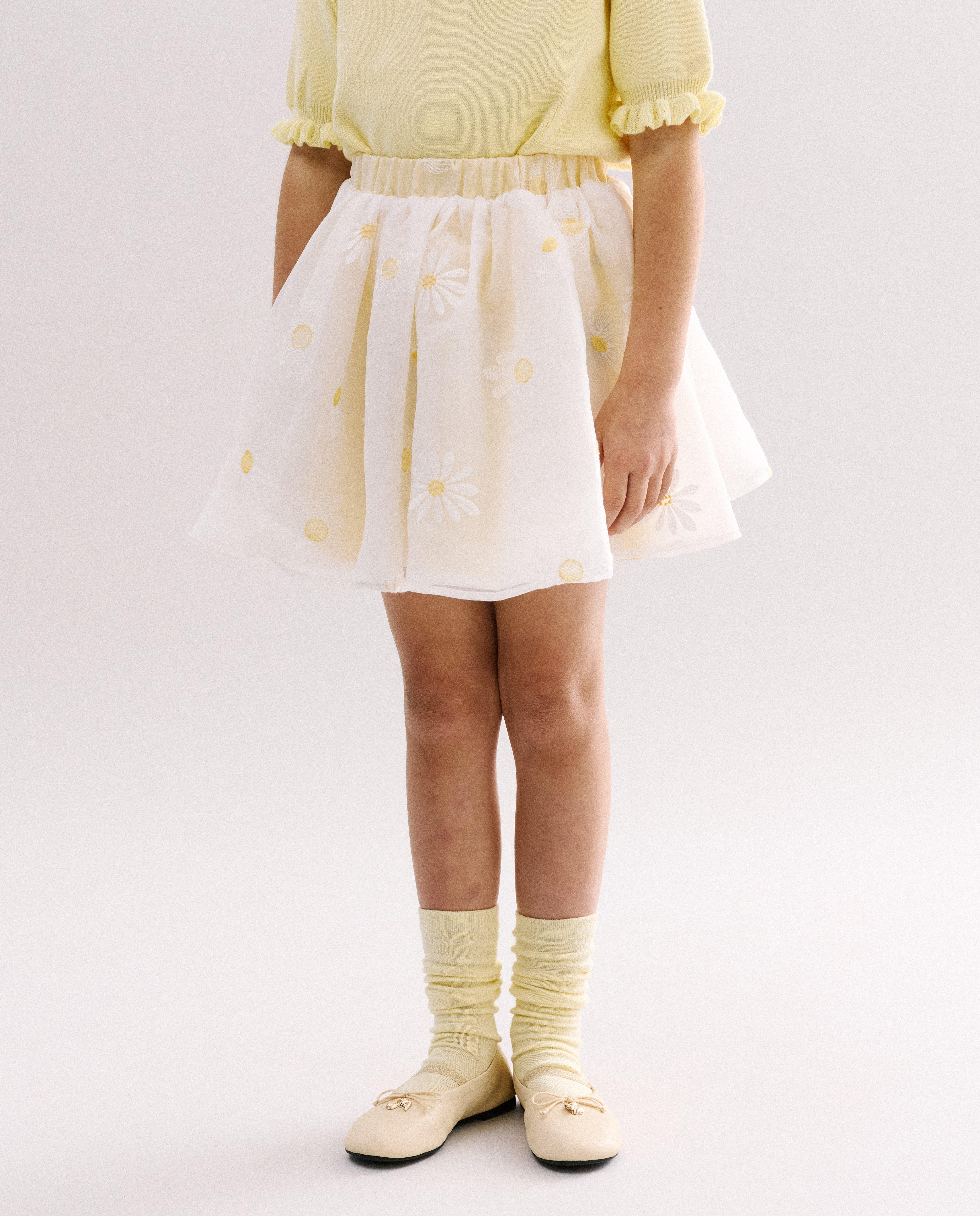 Mesh rok met geborduurde bloemen, Special occasions, 116-152 - Product Detail - wit - afbeelding nummer 3