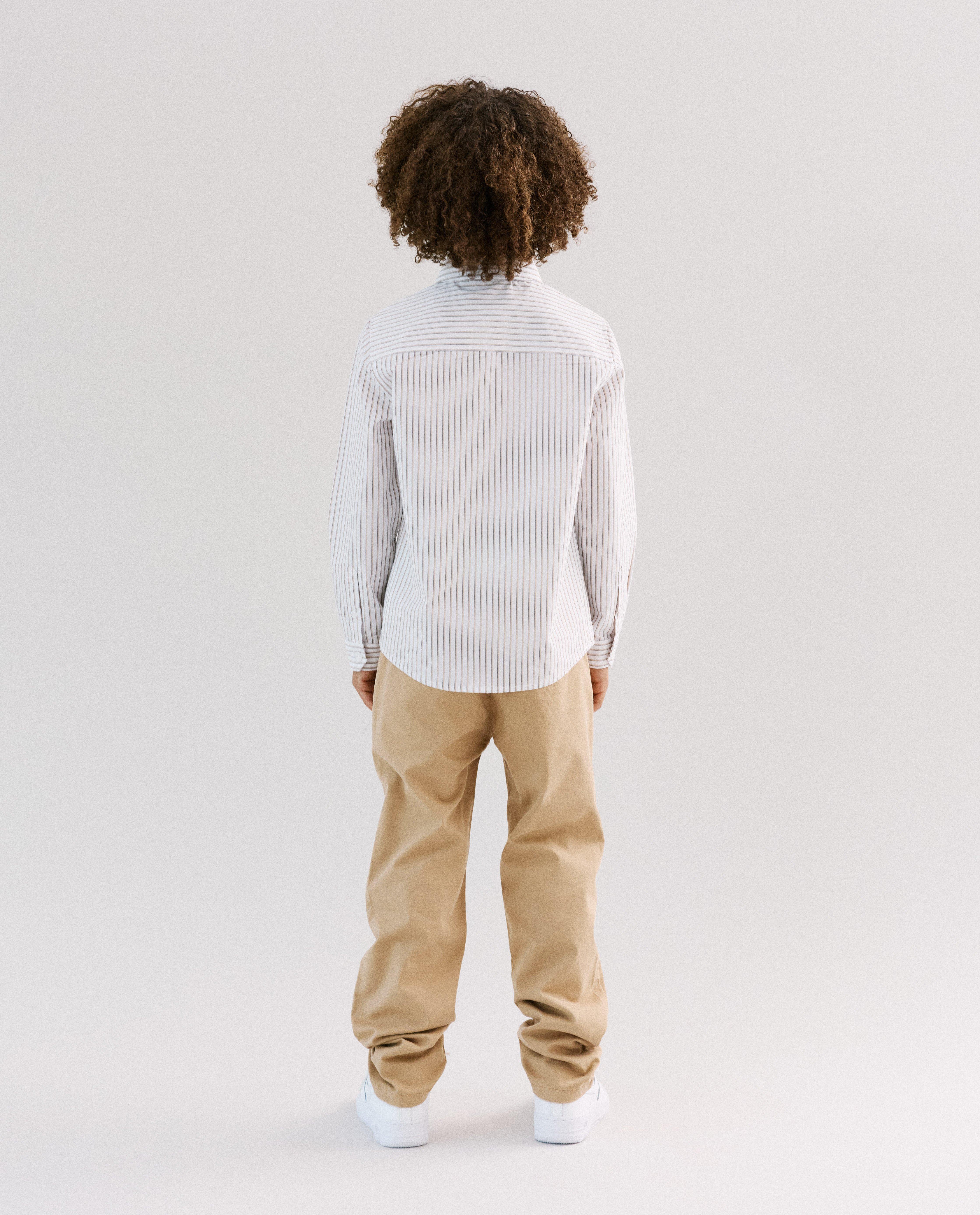 Hemd met fijne strepen, regular fit, Special occasions, 116-164 - Product Detail - beige - afbeelding nummer 4