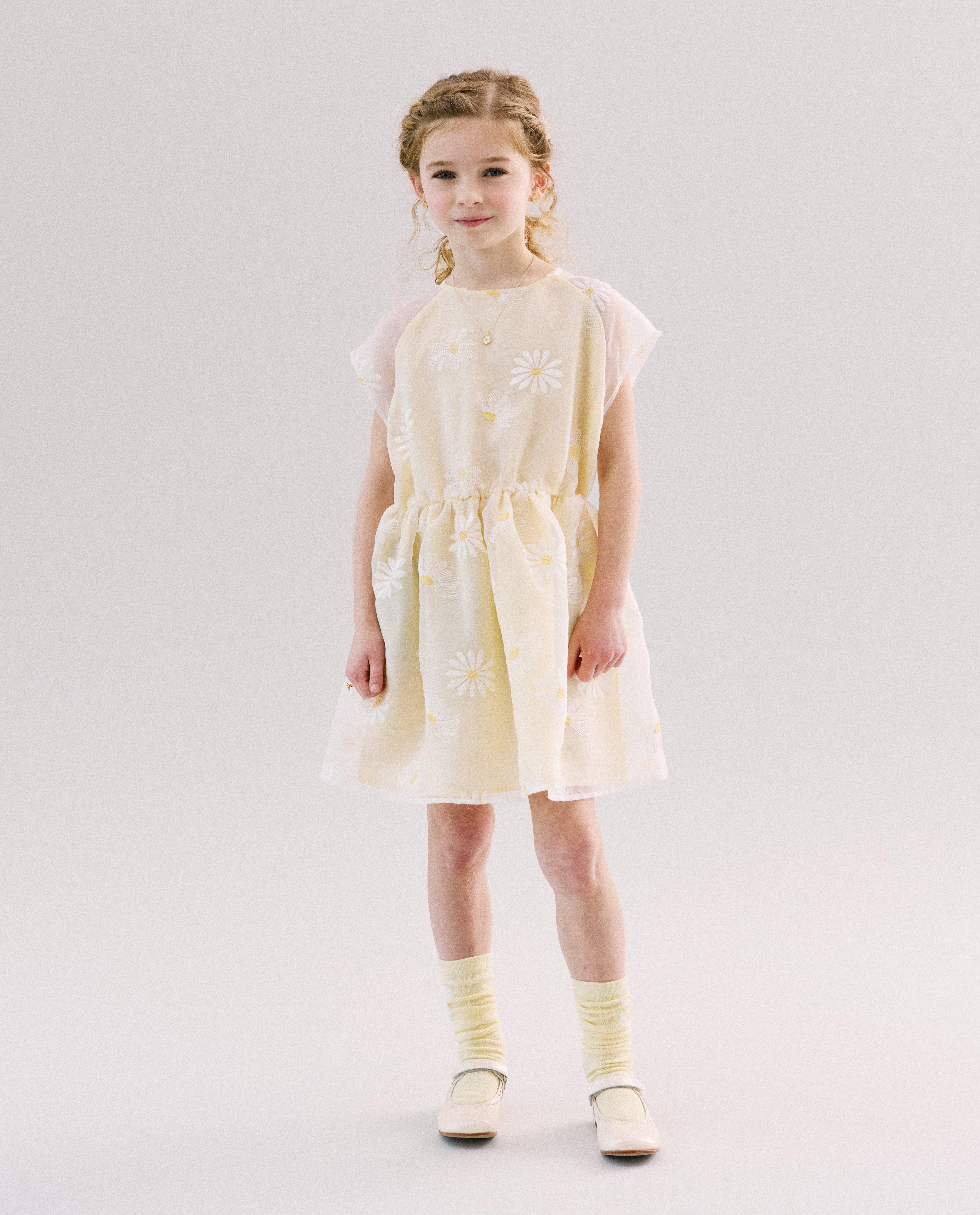 Mesh jurk met geborduurde bloemen, Special occasions, 116-140