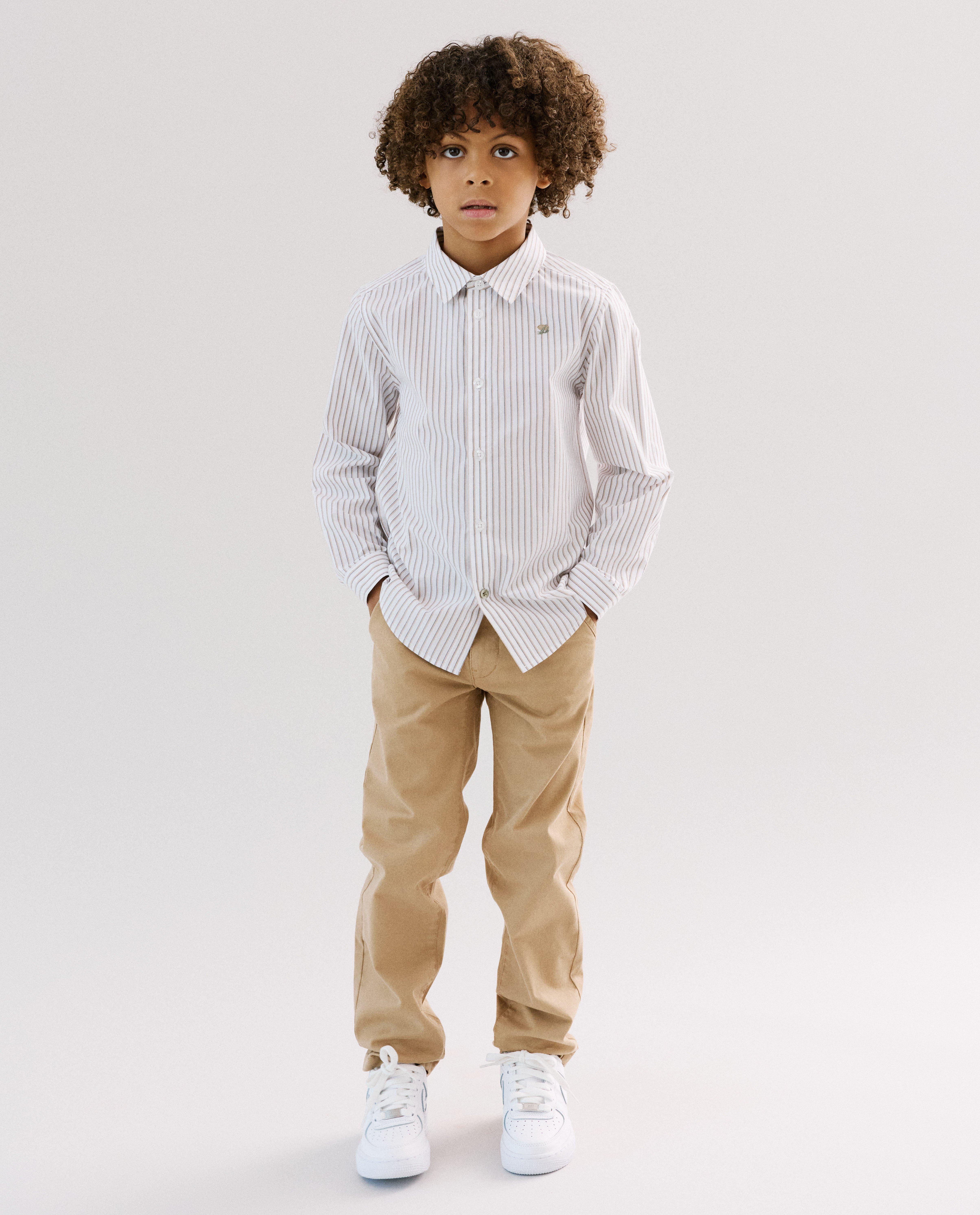 Pantalon brun clair, straight fit, Special occasions, 116-164