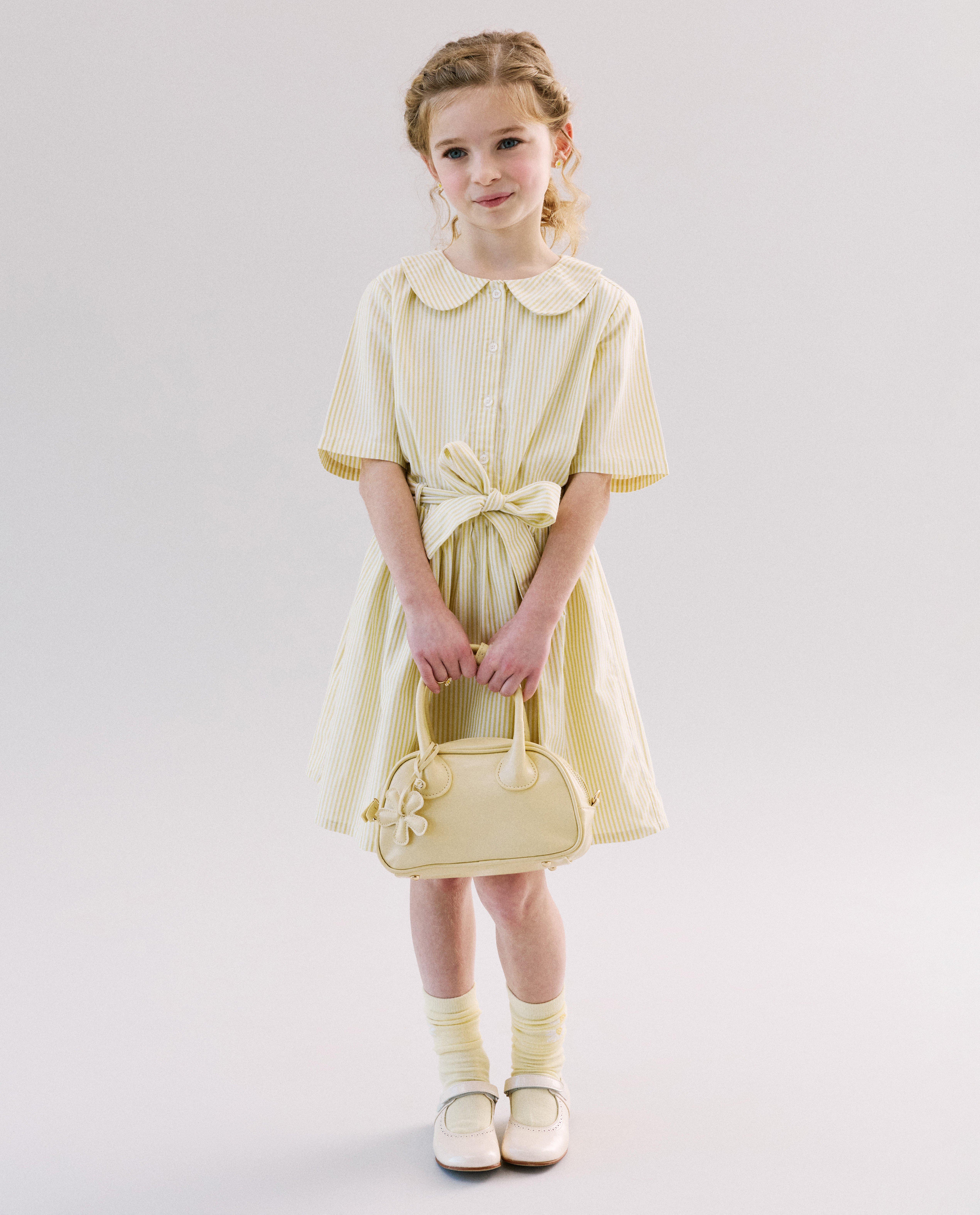 Robe &agrave; fines rayures - D&eacute;tails du produit - blanc - image num&eacute;ro 1