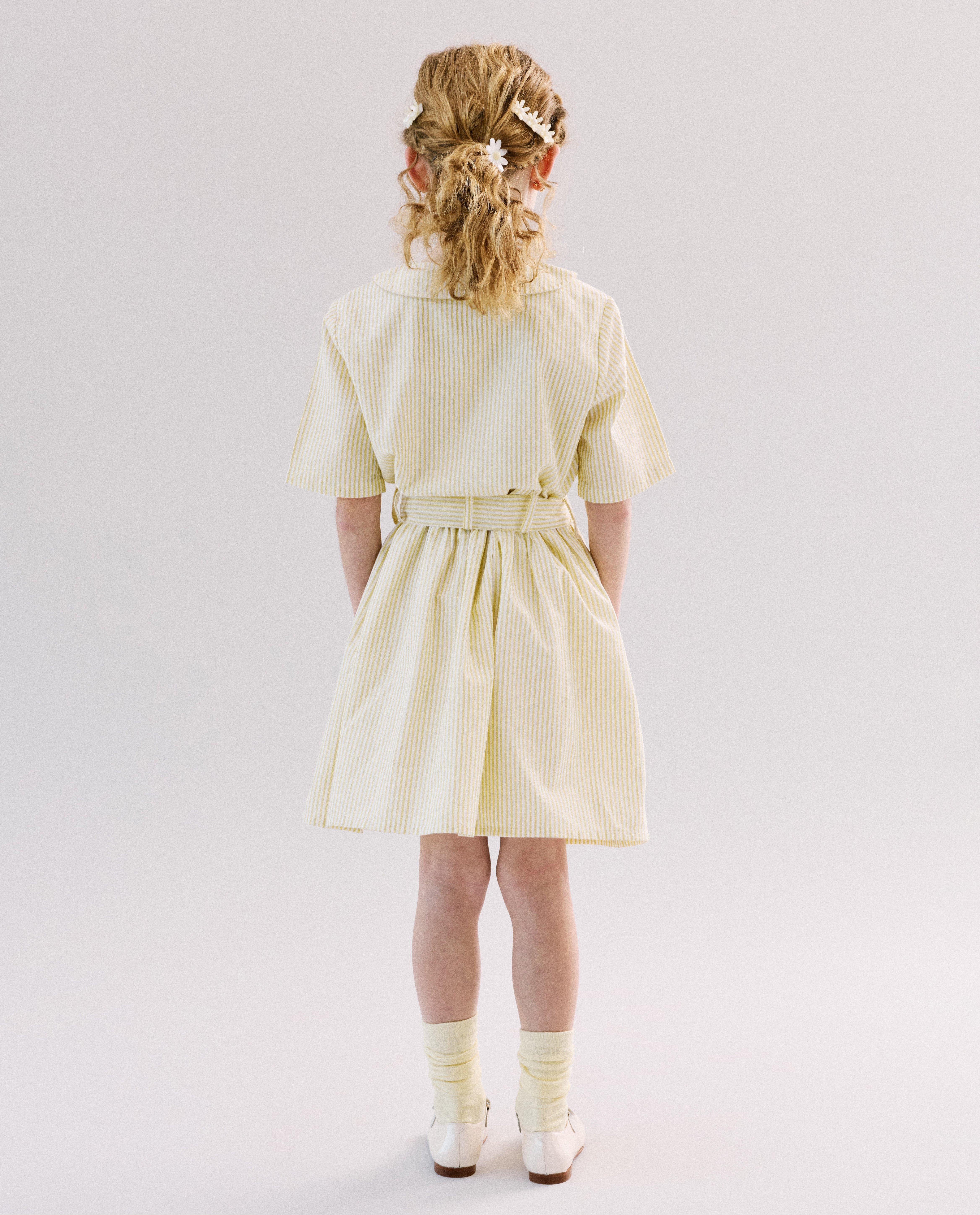 Robe &agrave; fines rayures - D&eacute;tails du produit - blanc - image num&eacute;ro 2