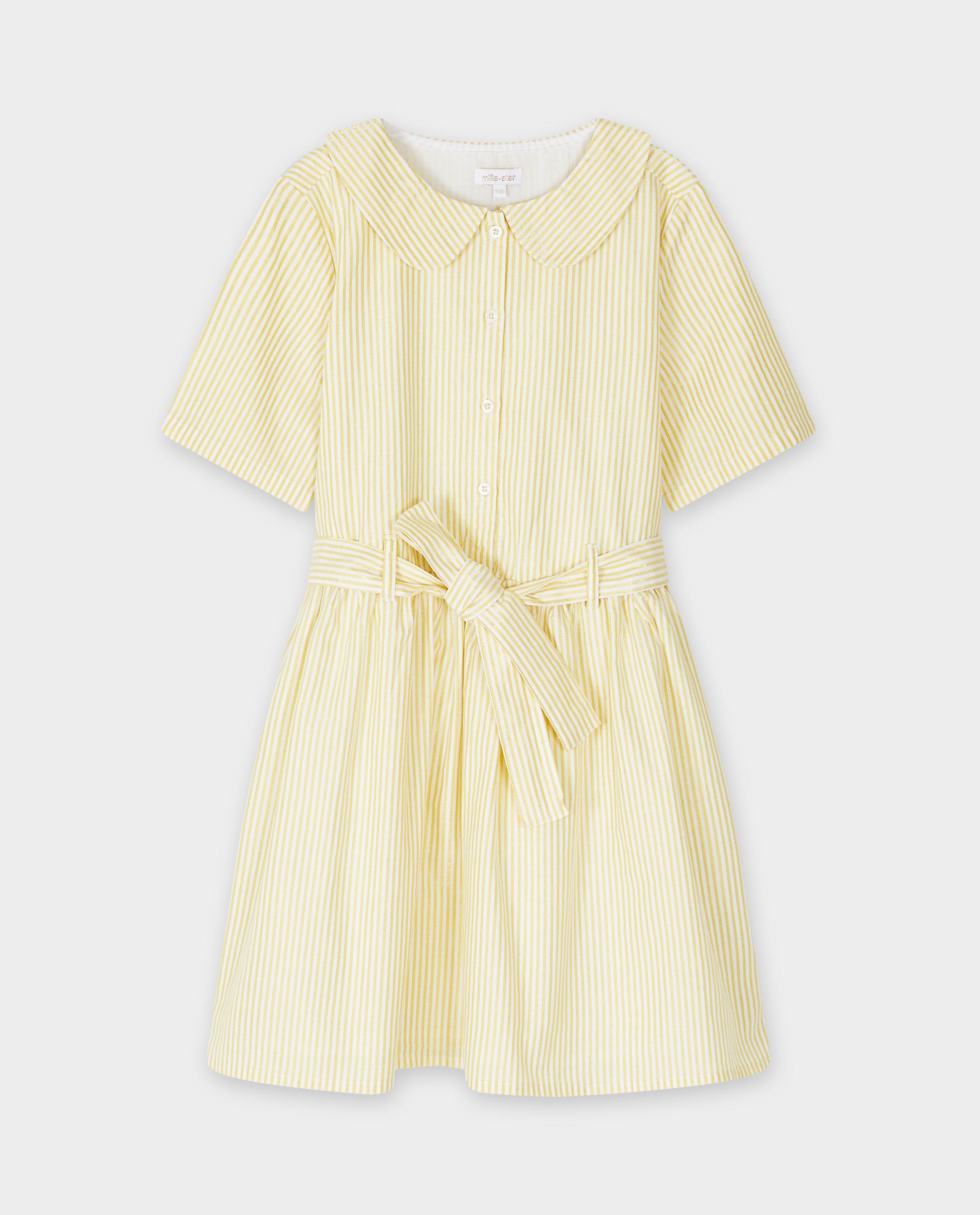 Robe &agrave; fines rayures - D&eacute;tails du produit - blanc - image num&eacute;ro 4