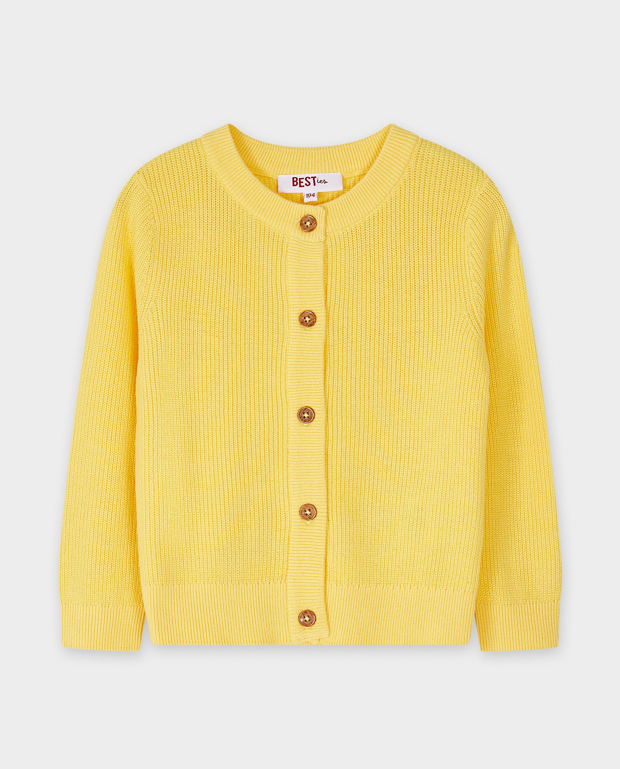 Cardigan rose - D&eacute;tails du produit - jaune - image num&eacute;ro 1
