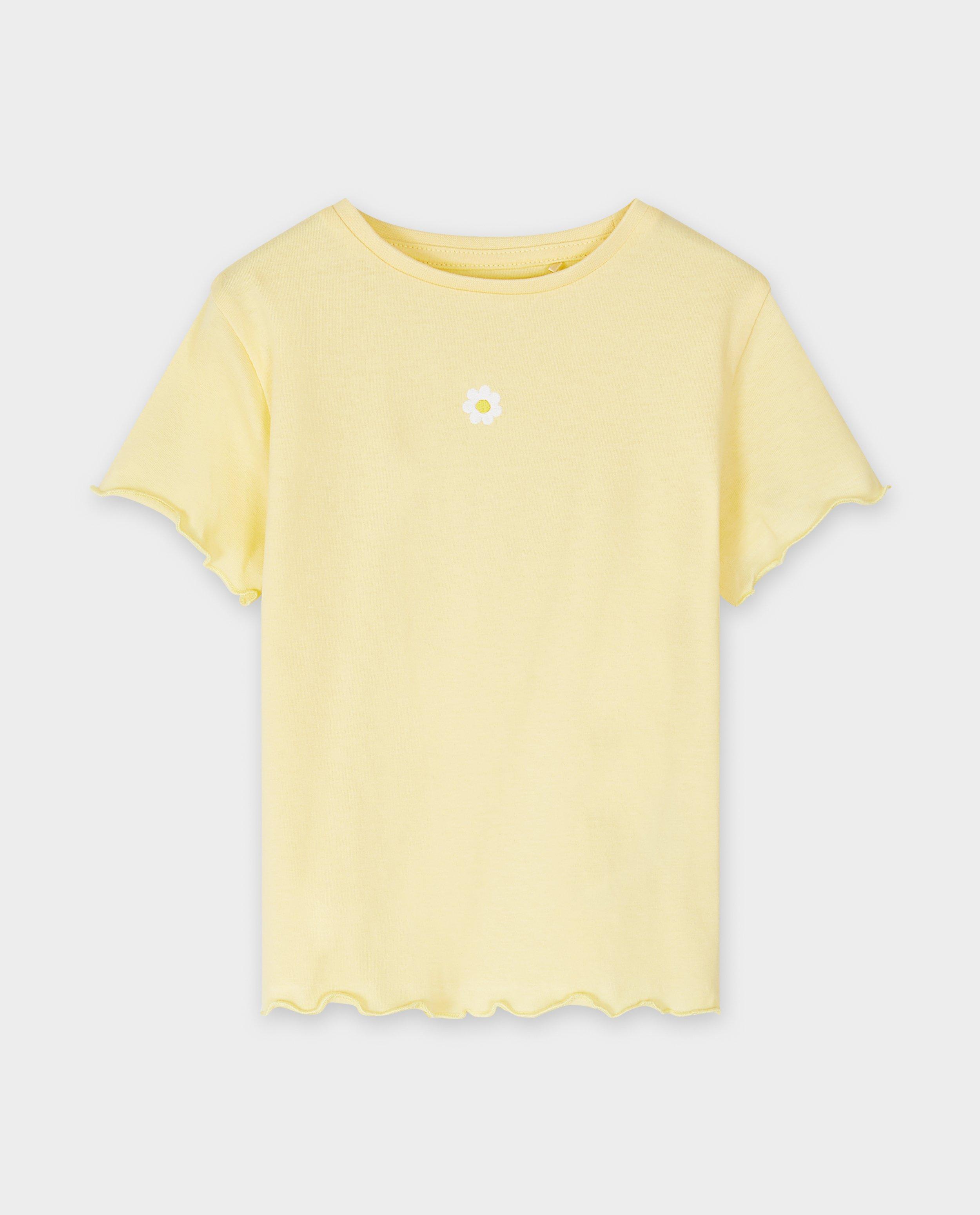 T-shirt met geborduurde kersen - Product Detail - lichtgeel - afbeelding nummer 4