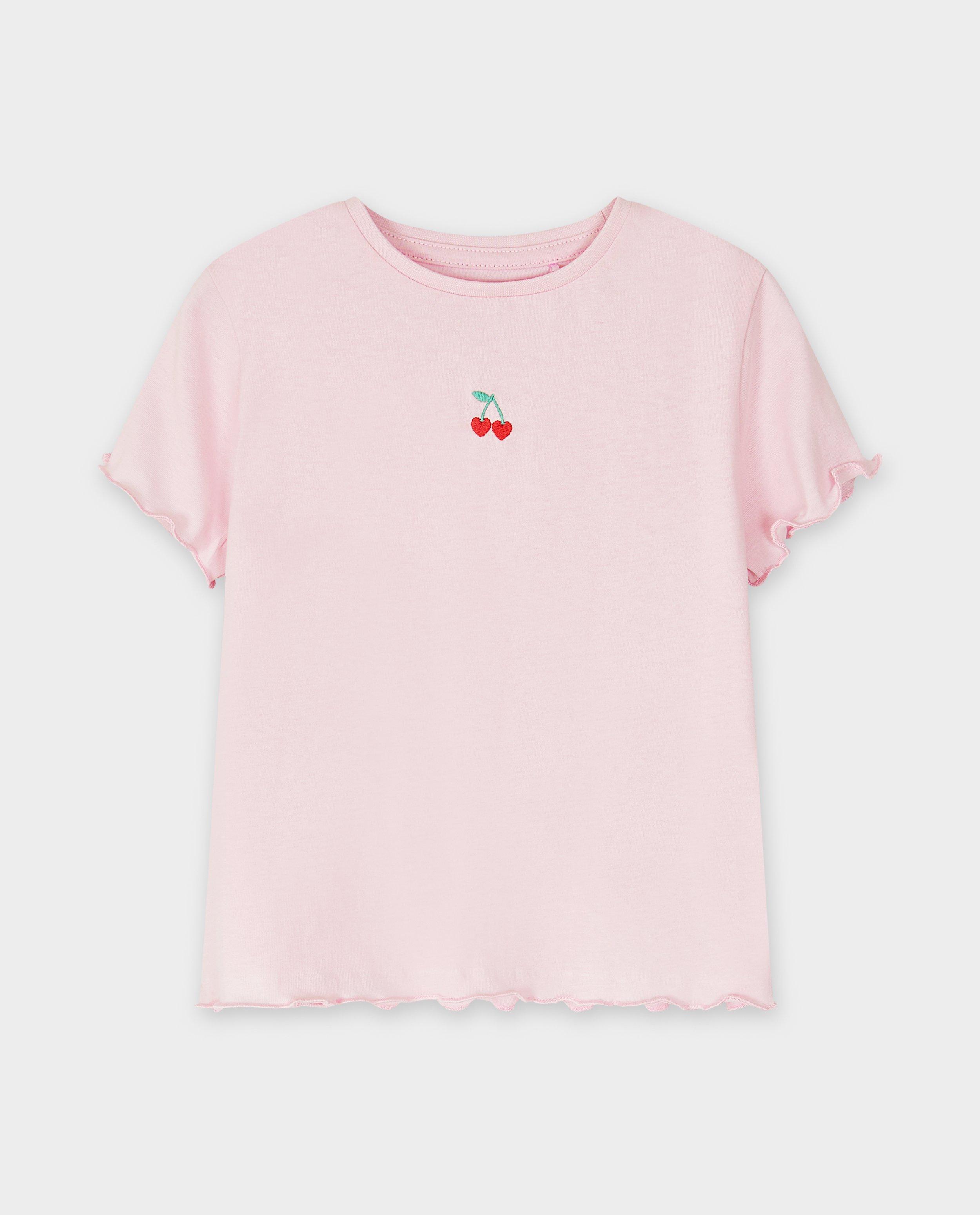 T-shirt met geborduurde kersen - Product Detail - lichtroze - afbeelding nummer 4