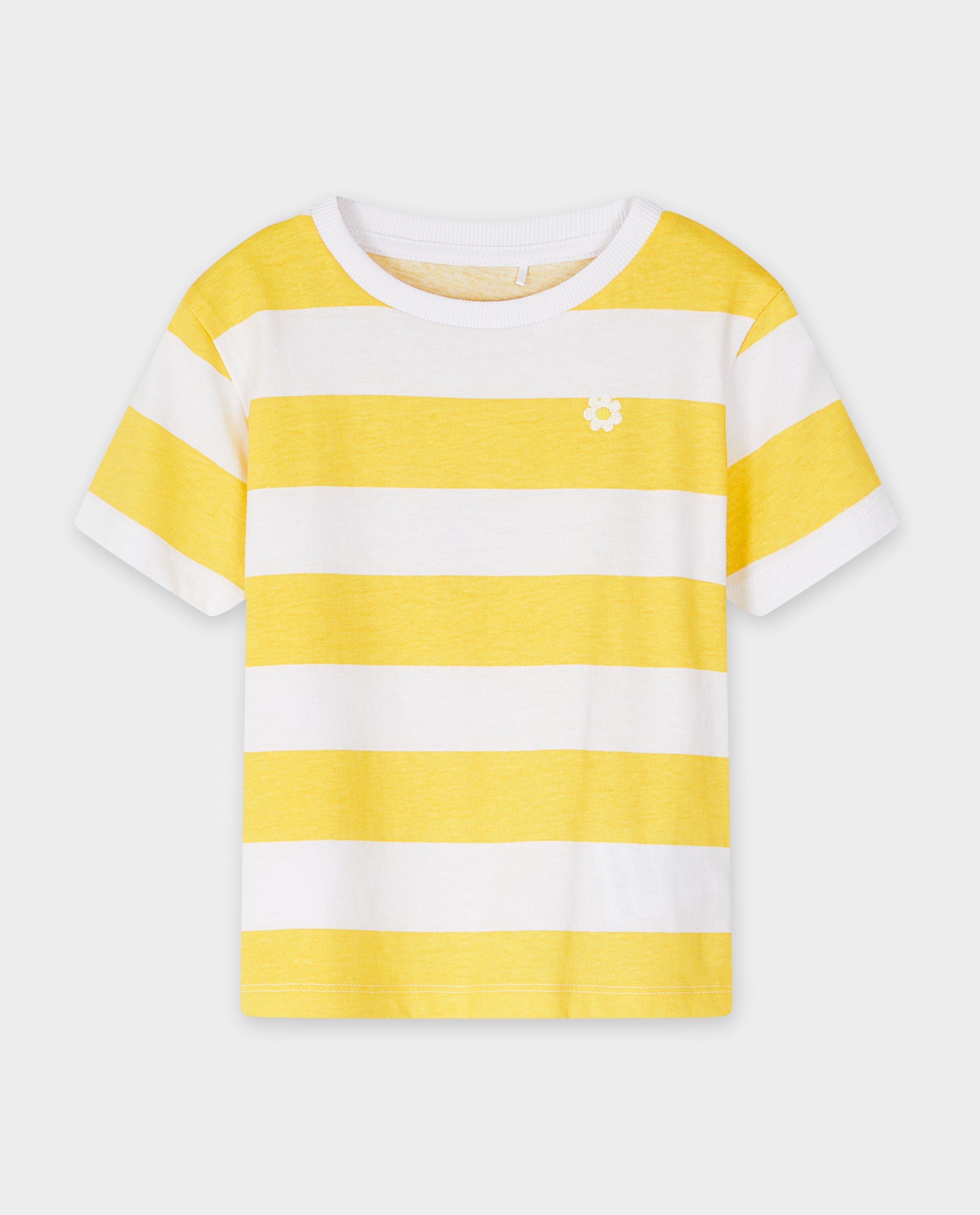 T-shirt avec des cerises brod&eacute;es, loose fit - D&eacute;tails du produit - jaune claire - image num&eacute;ro 4