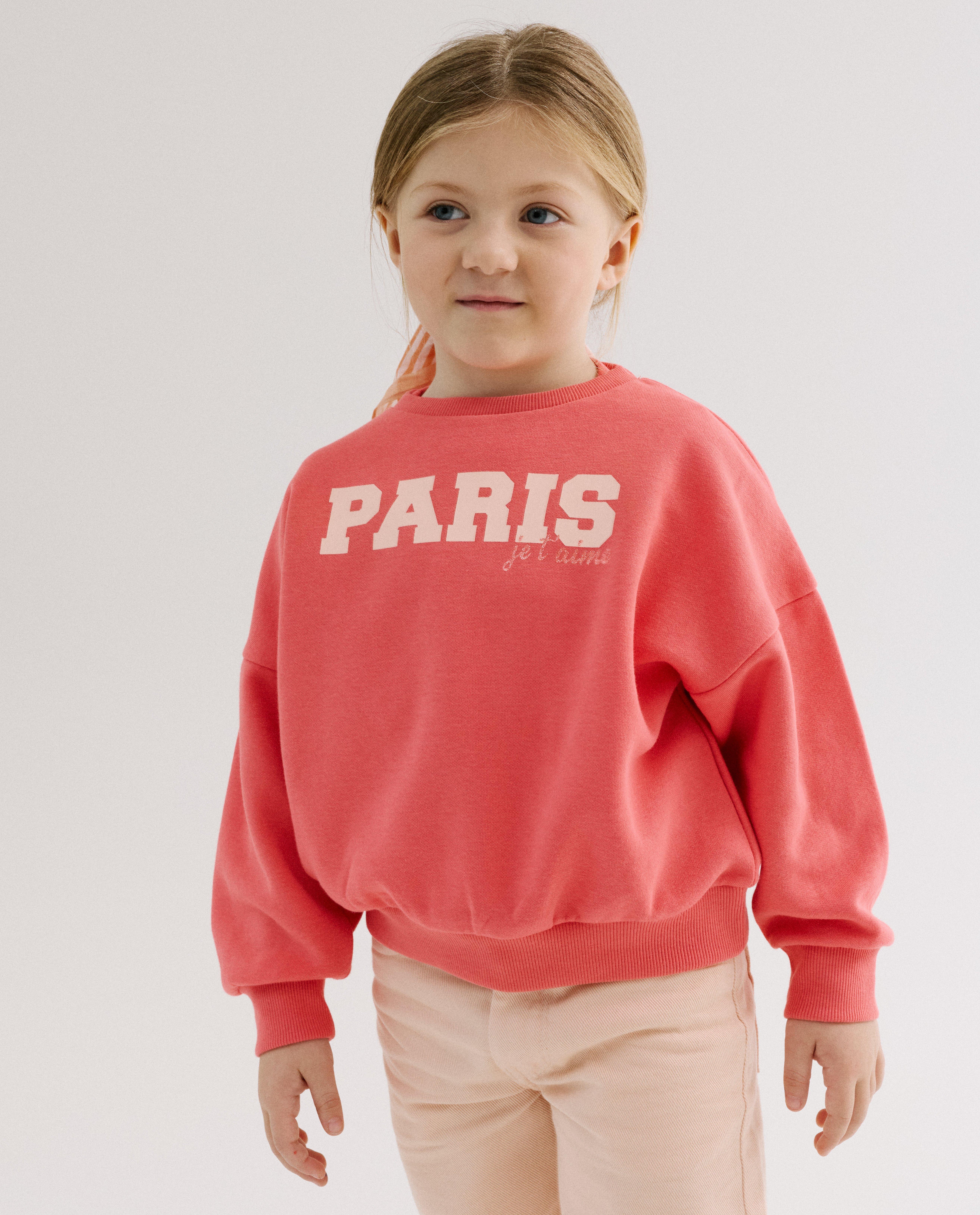 Sweat avec une inscription, loose fit - D&eacute;tails du produit - orange - image num&eacute;ro 4