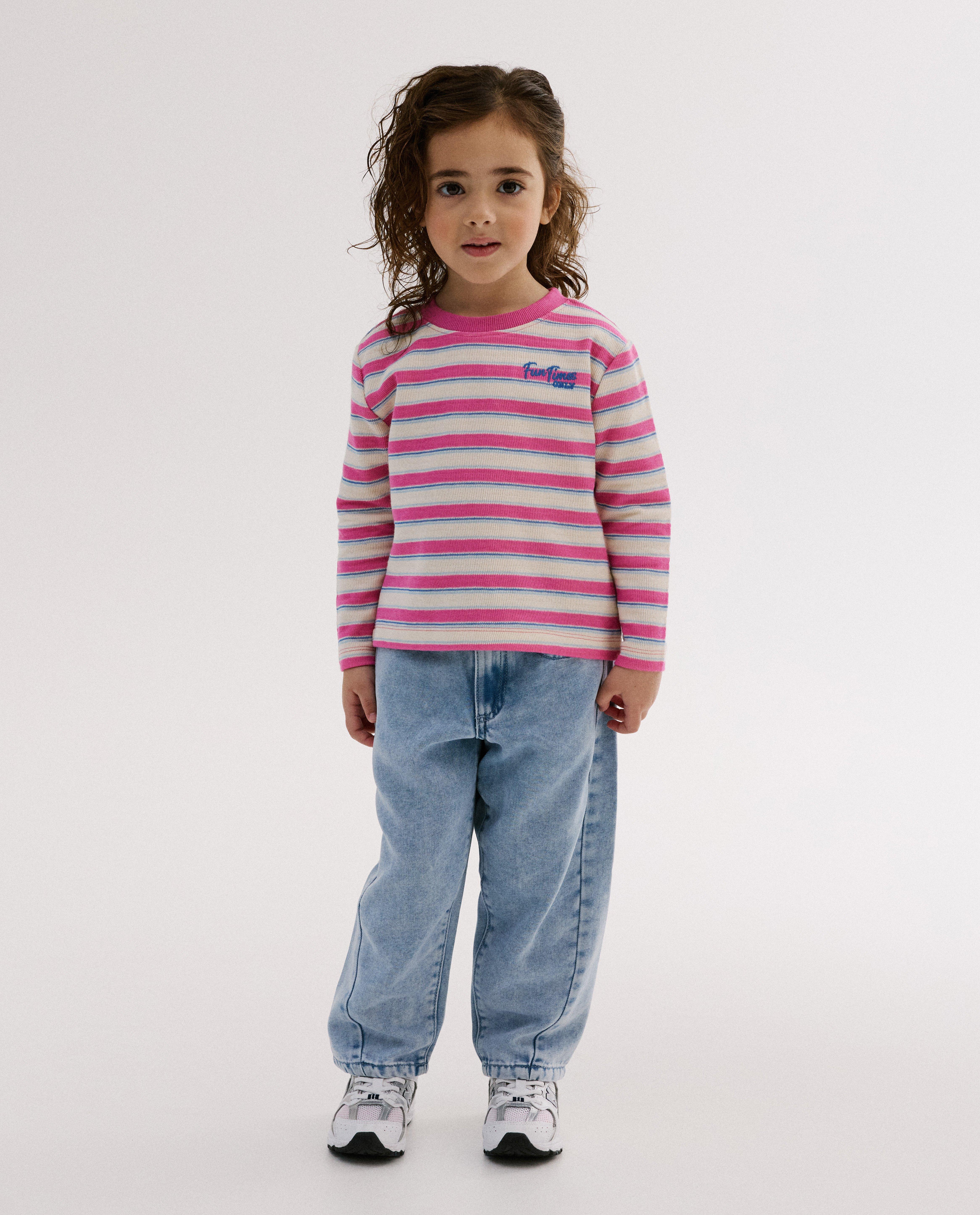 T-shirts - Longsleeve met geborduurd opschrift