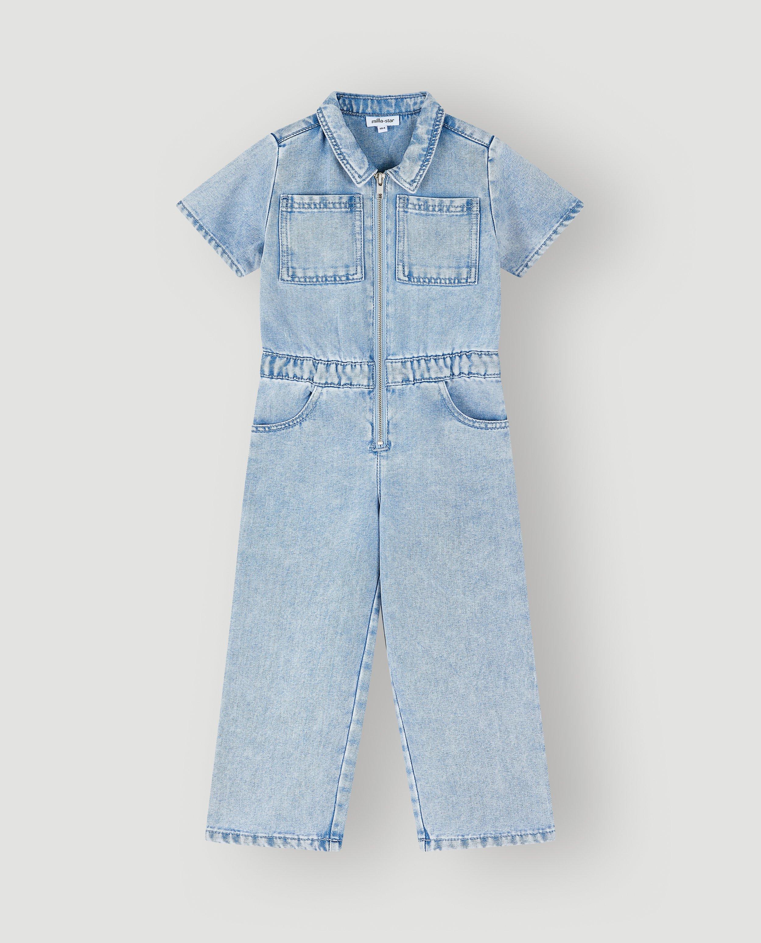 Jumpsuit van jeans, straight fit - Product Detail - blauw - afbeelding nummer 5