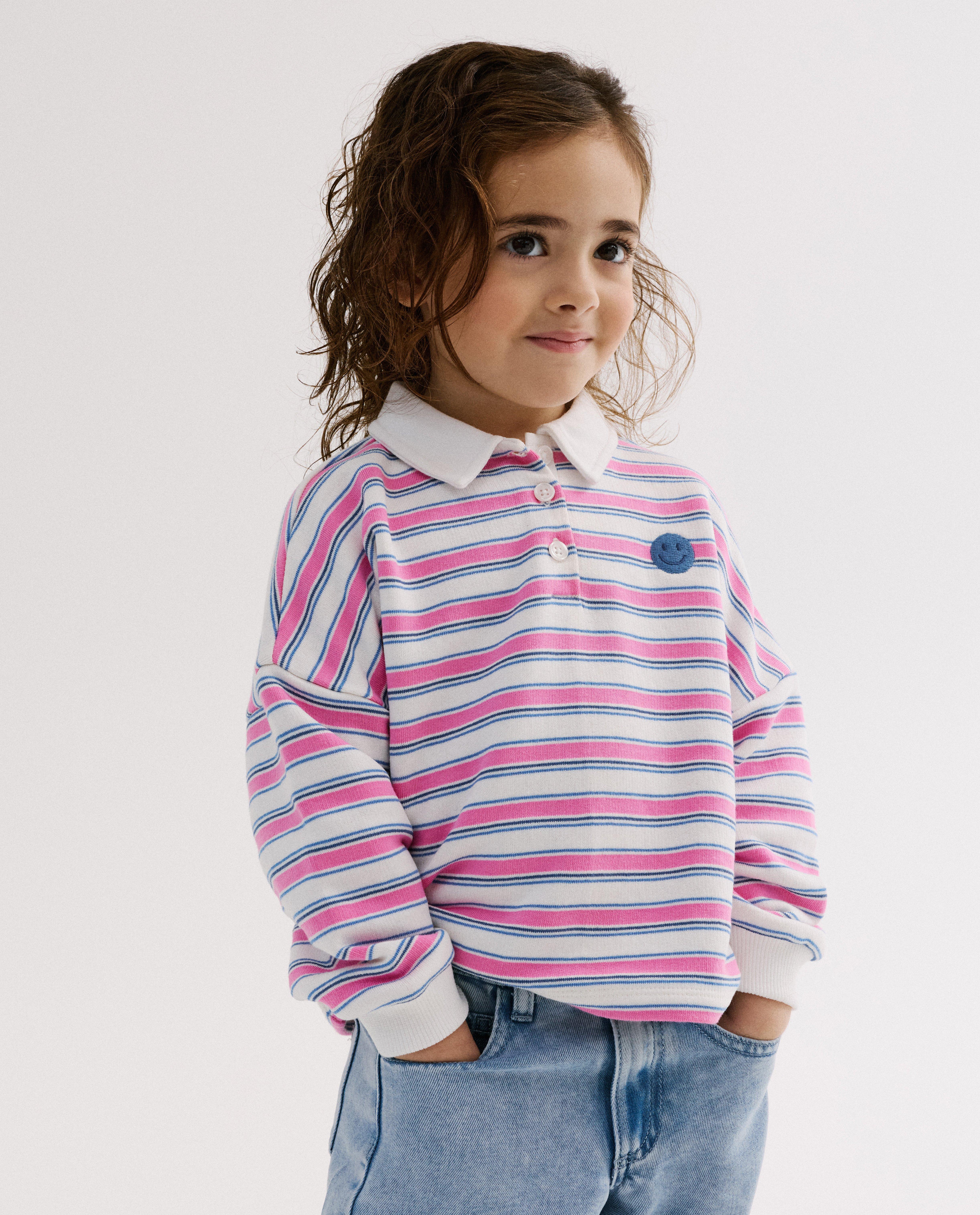 Sweater met geborduurde smiley - Product Detail - roze - afbeelding nummer 1