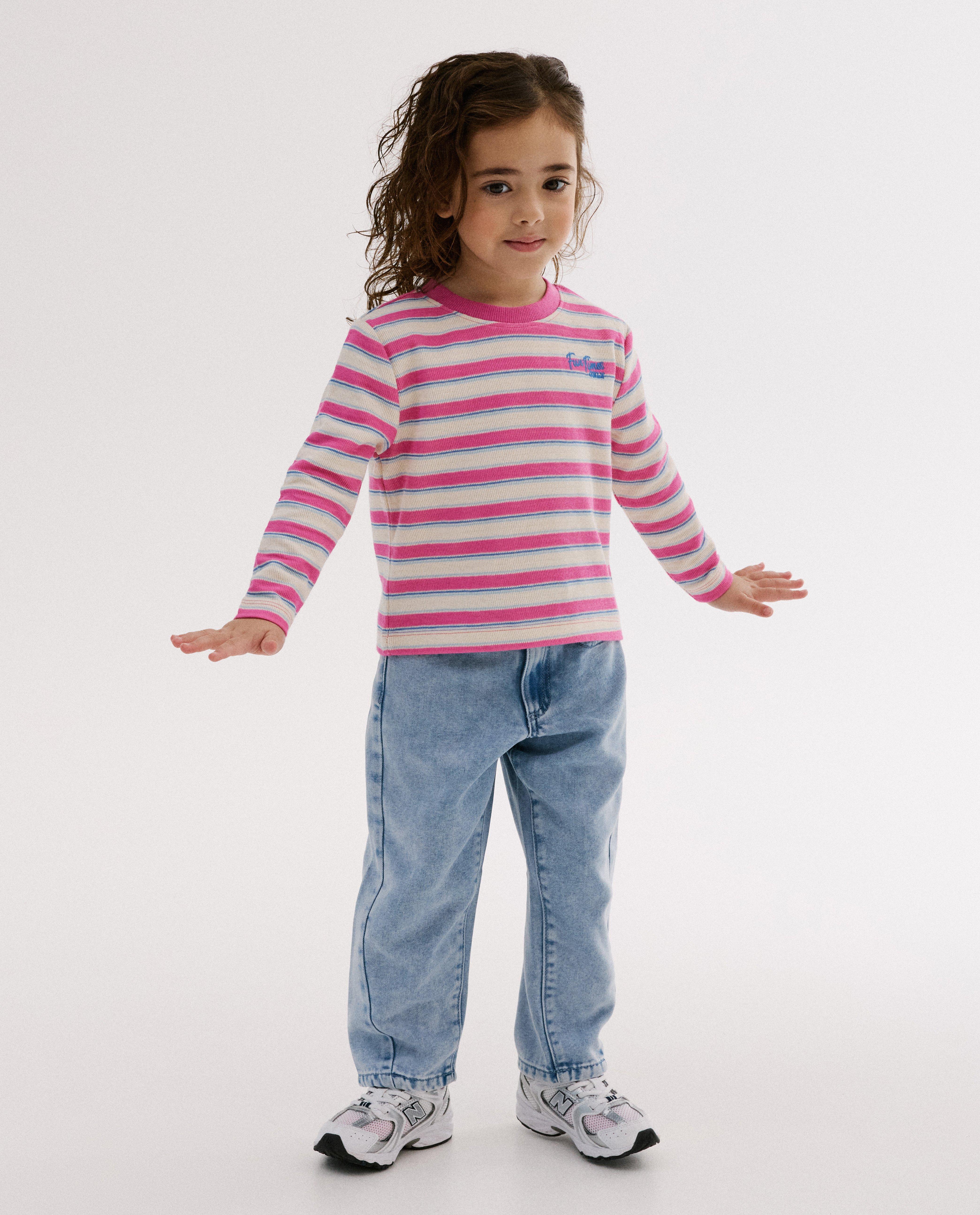 Jeans met siernaden, balloon fit