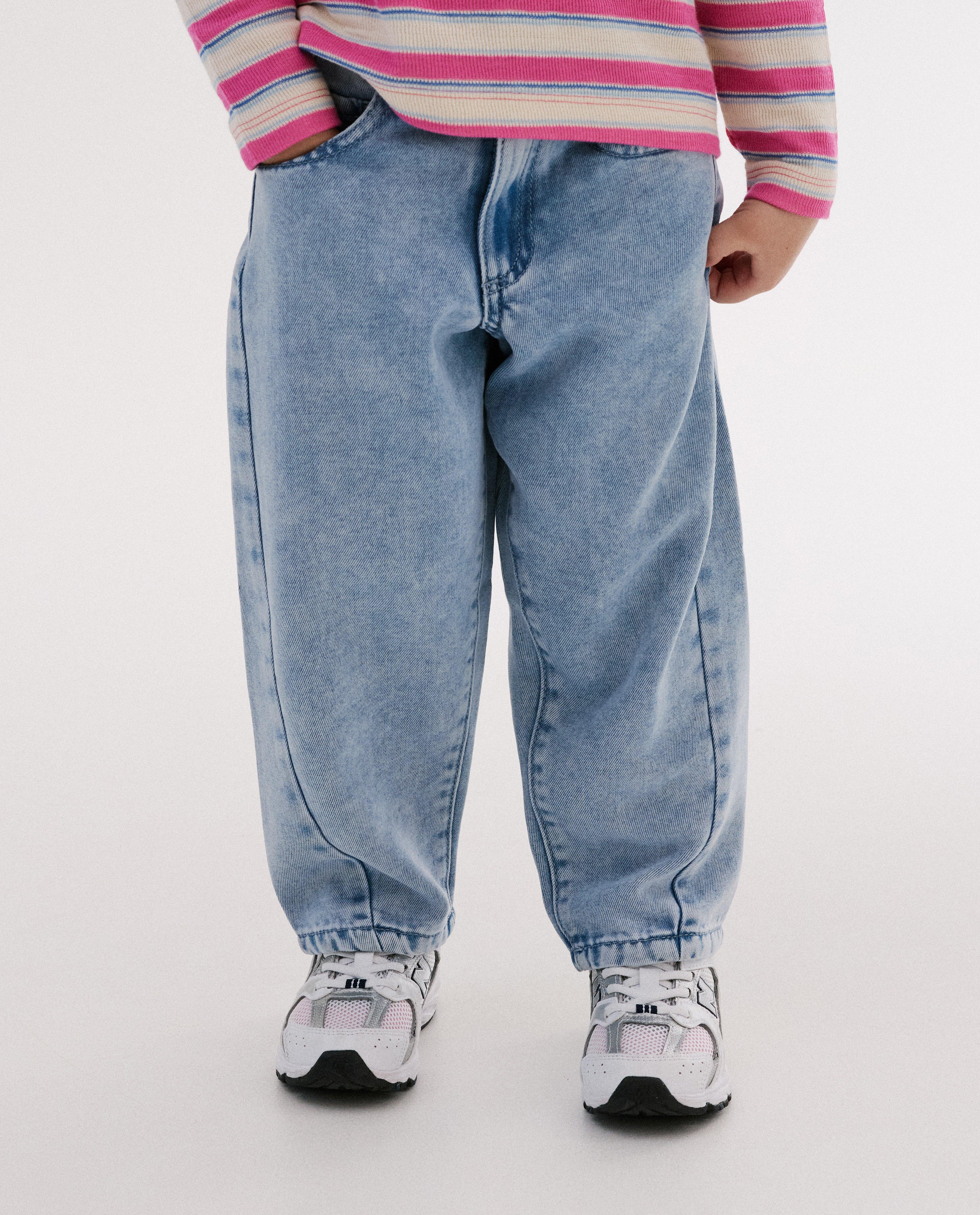 Jeans - Jeans met siernaden, balloon fit