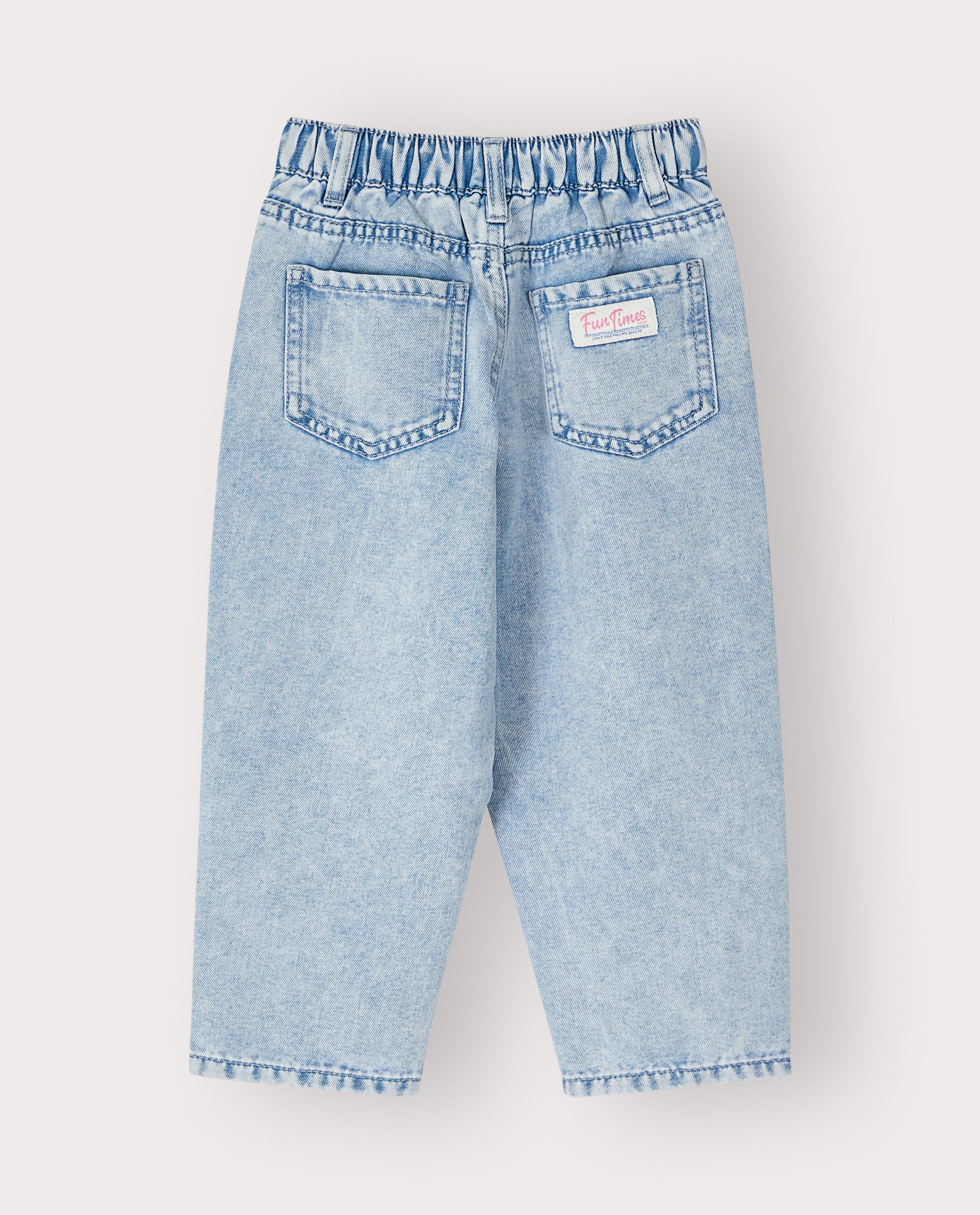 Jeans - Jeans met siernaden, balloon fit
