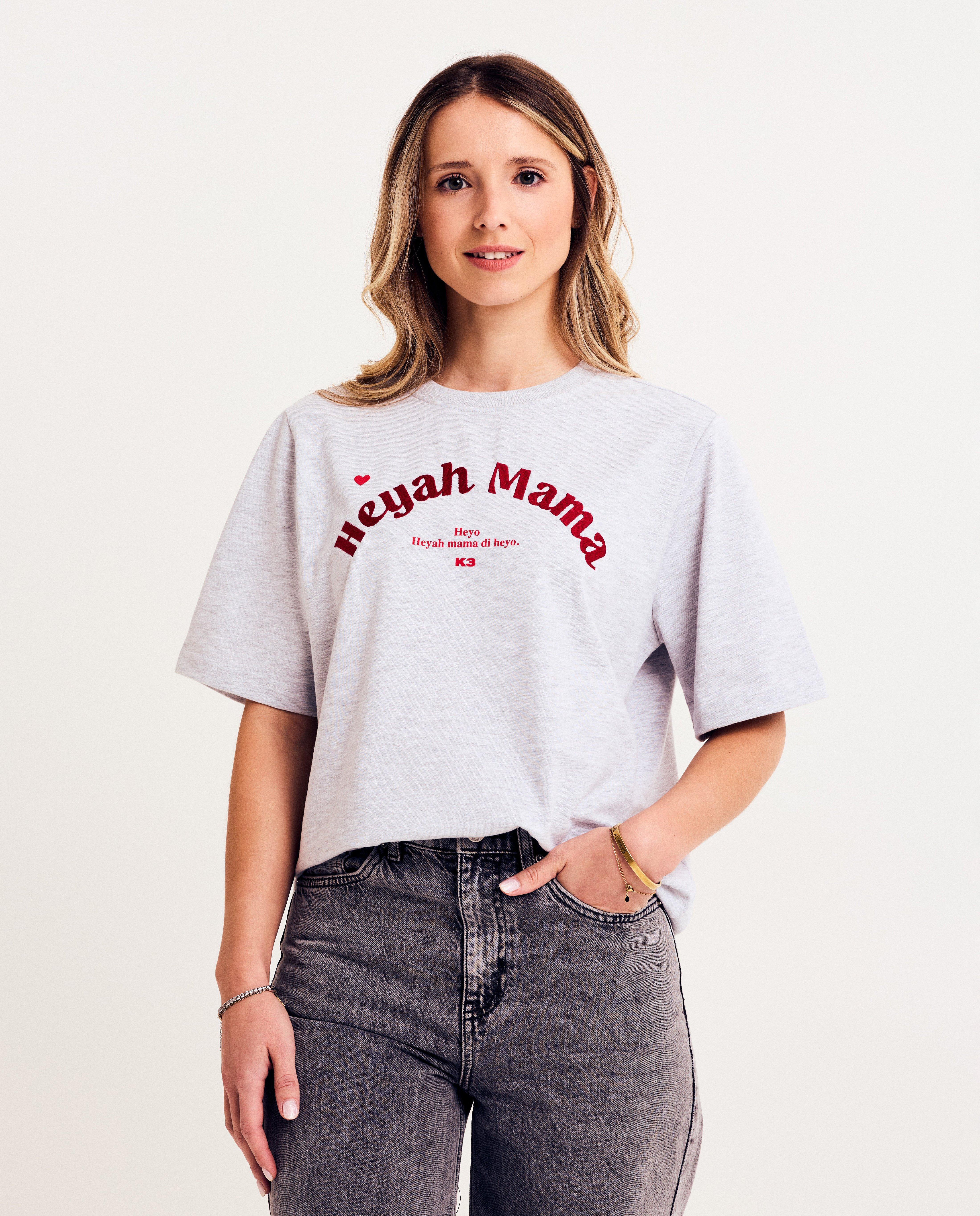 T-shirt met geborduurd opschrift, XS-XL - null - K3