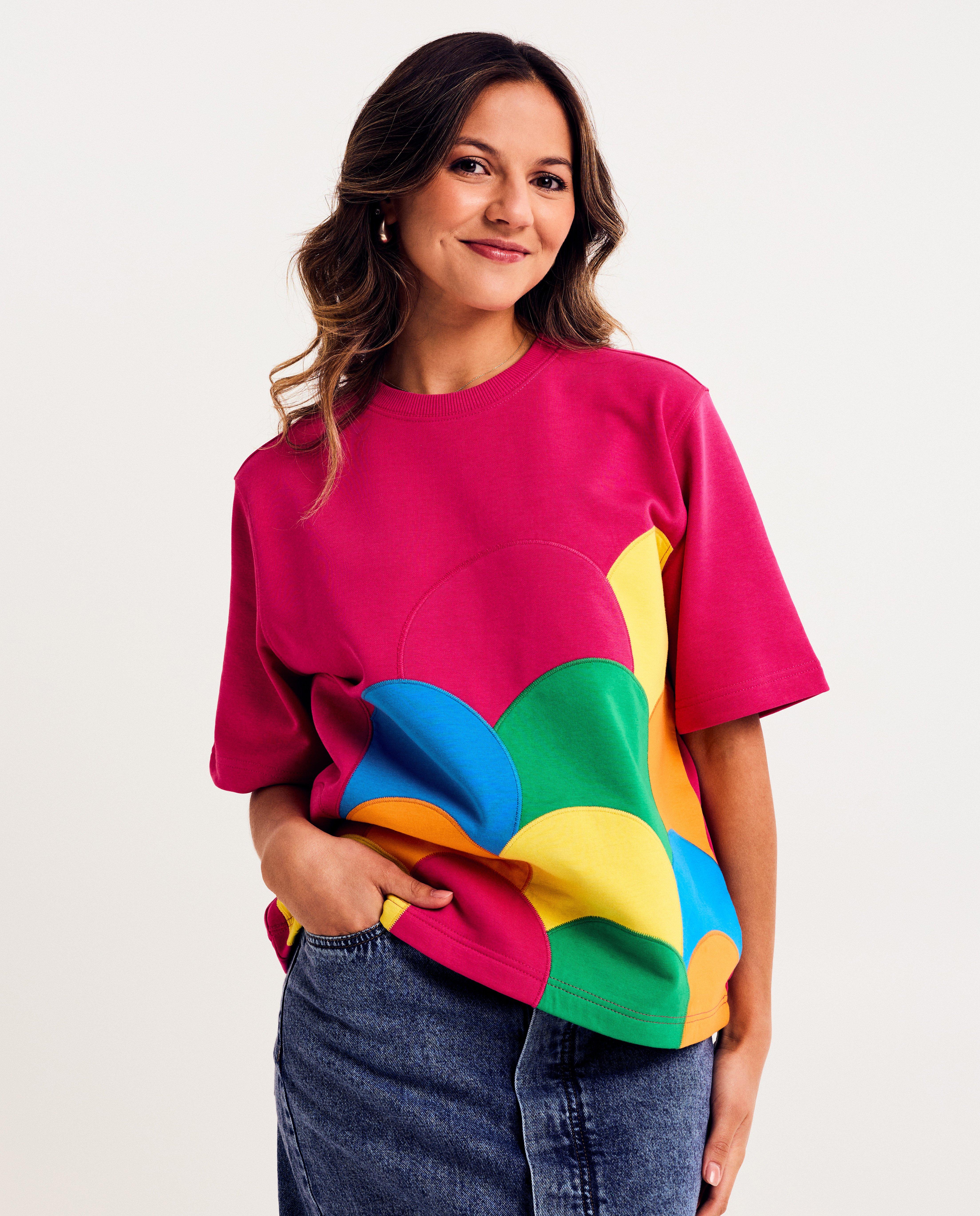 T-shirt imprim&eacute;, XS-XXL - D&eacute;tails du produit - rose vif - image num&eacute;ro 1