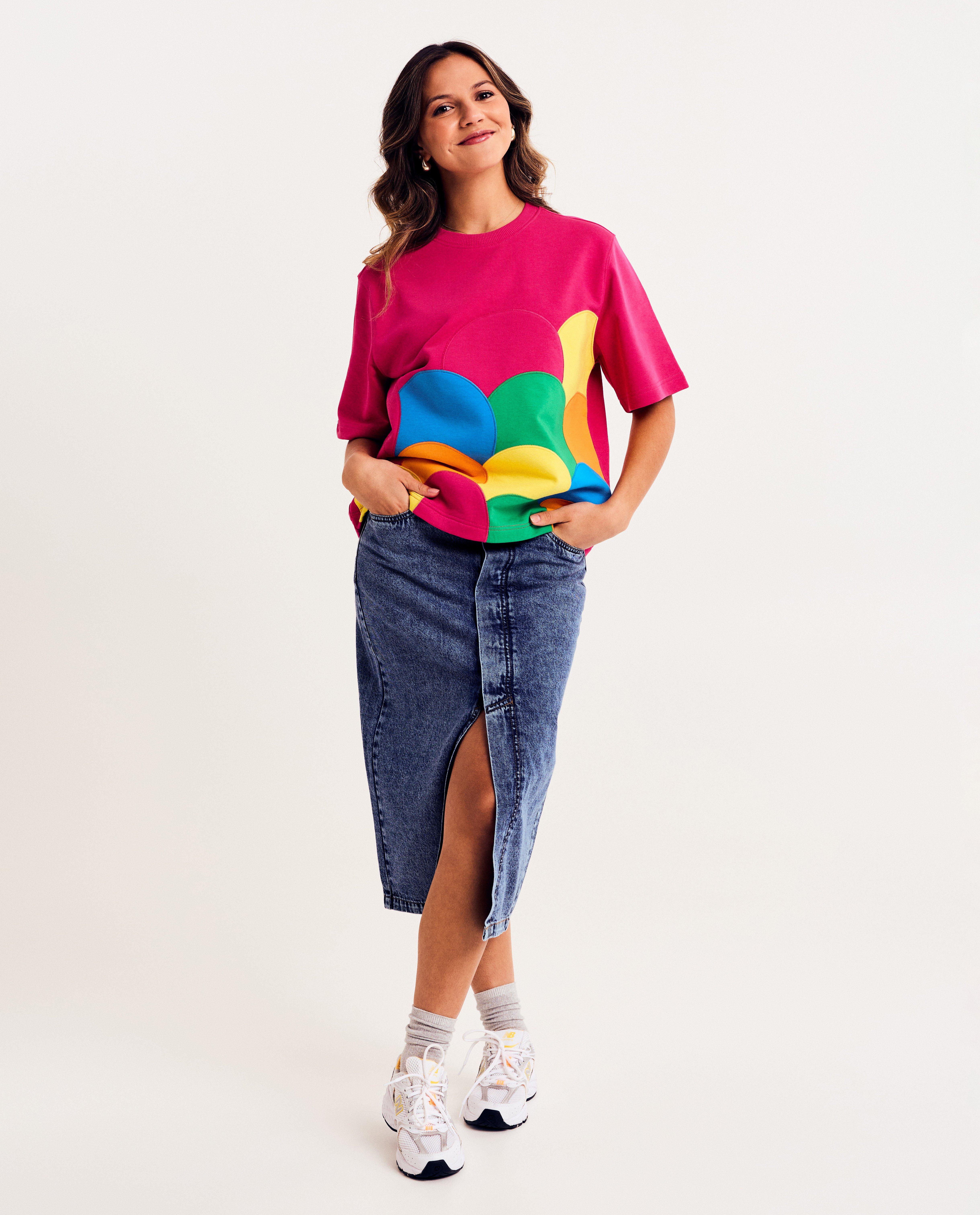 T-shirt imprim&eacute;, XS-XXL - D&eacute;tails du produit - rose vif - image num&eacute;ro 2