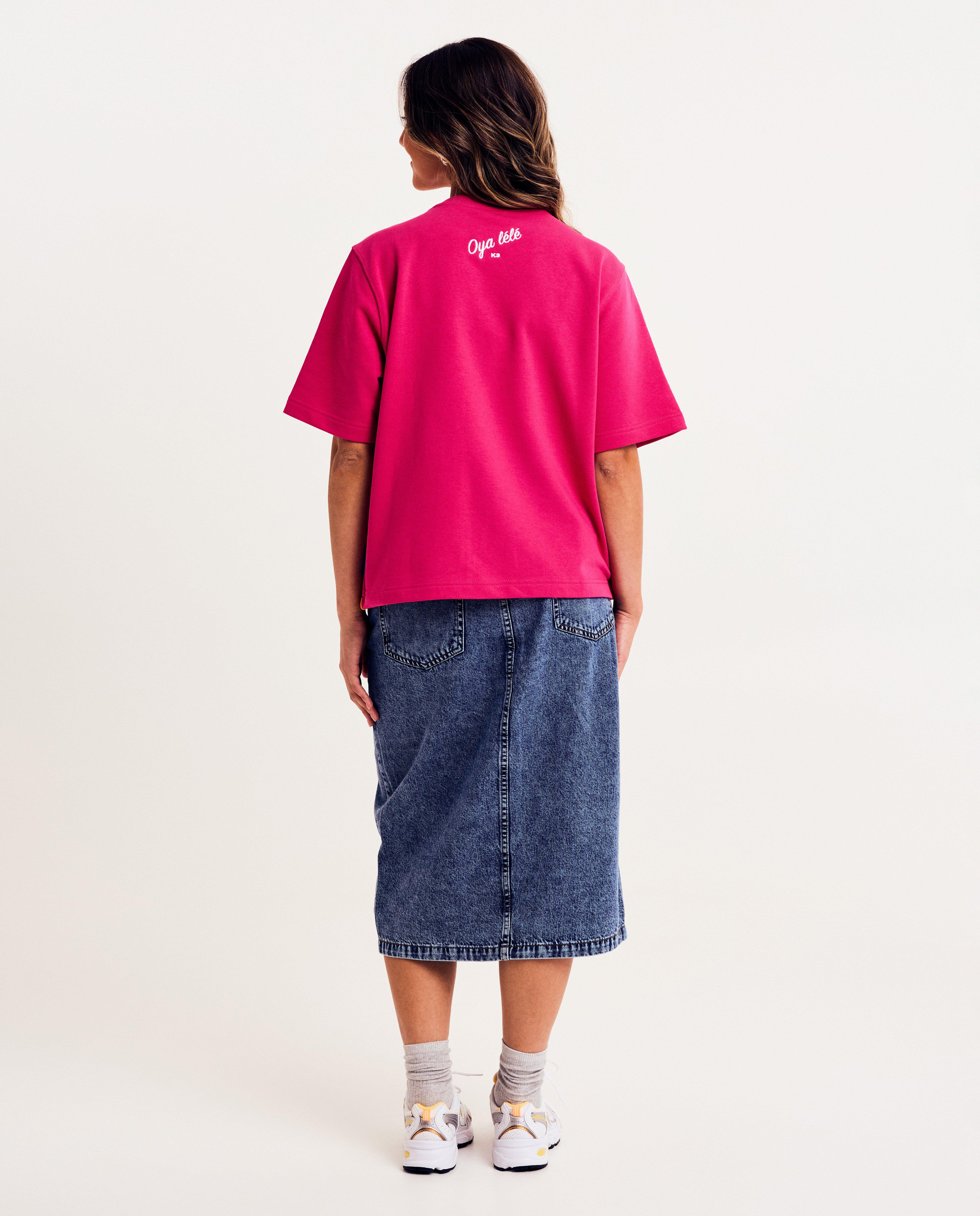 T-shirt imprim&eacute;, XS-XXL - D&eacute;tails du produit - rose vif - image num&eacute;ro 3