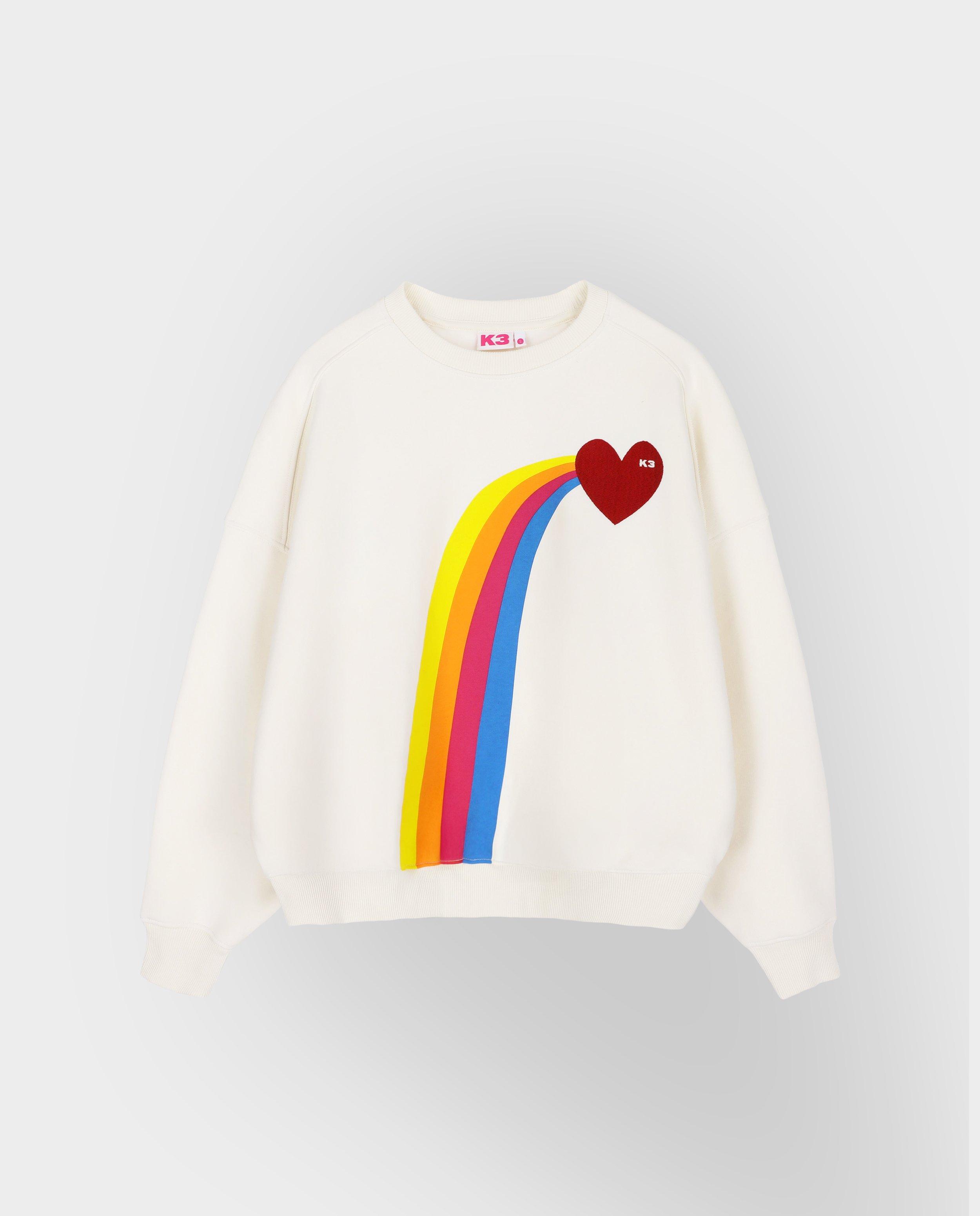 Sweaters - Sweater met regenboogprint, XS-XL