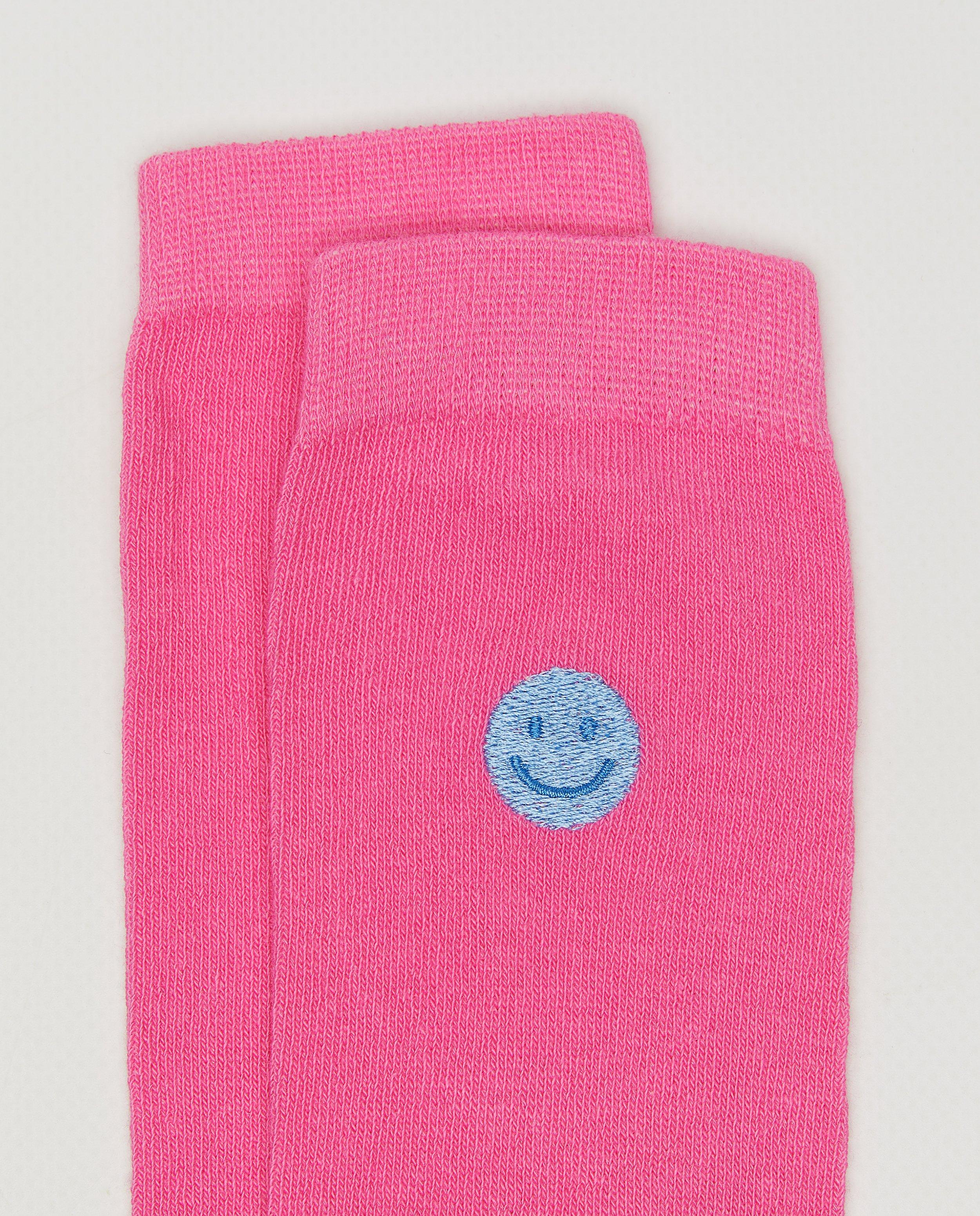 Kniekousen met geborduurde smileys - Product Detail - roze - afbeelding nummer 2