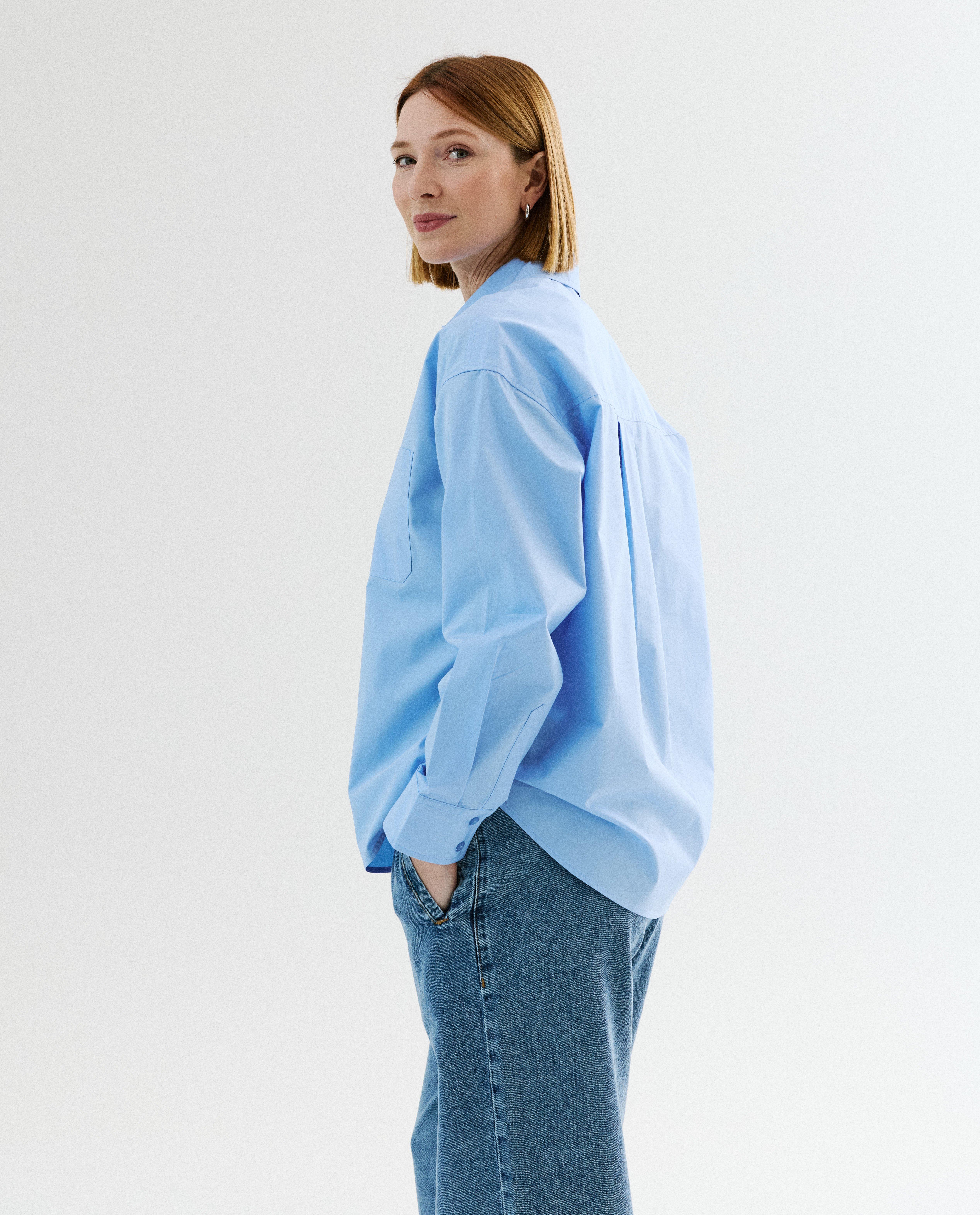 Blauw hemd, oversized fit - Product Detail - lichtblauw - afbeelding nummer 1