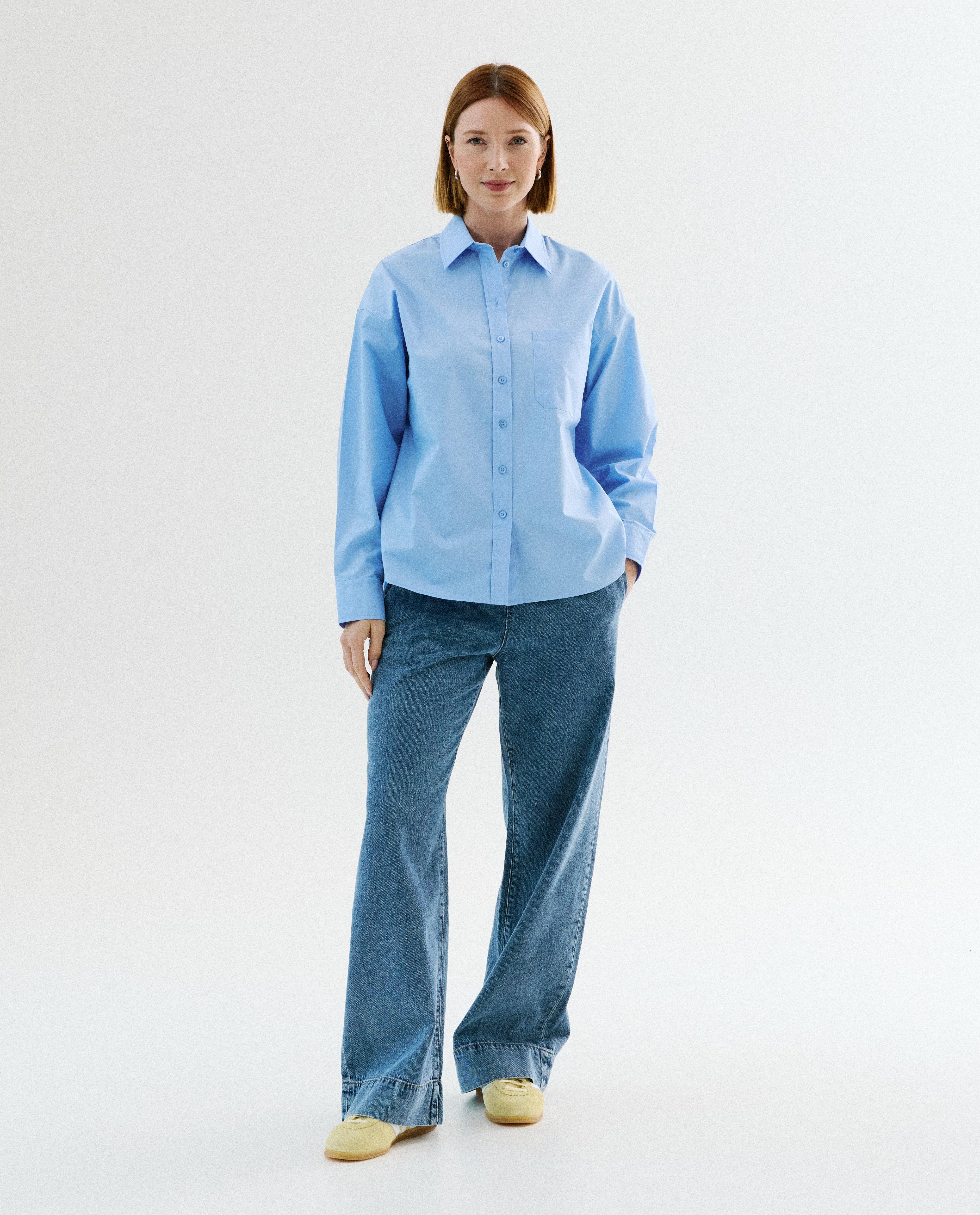 Blauw hemd, oversized fit - Product Detail - lichtblauw - afbeelding nummer 2