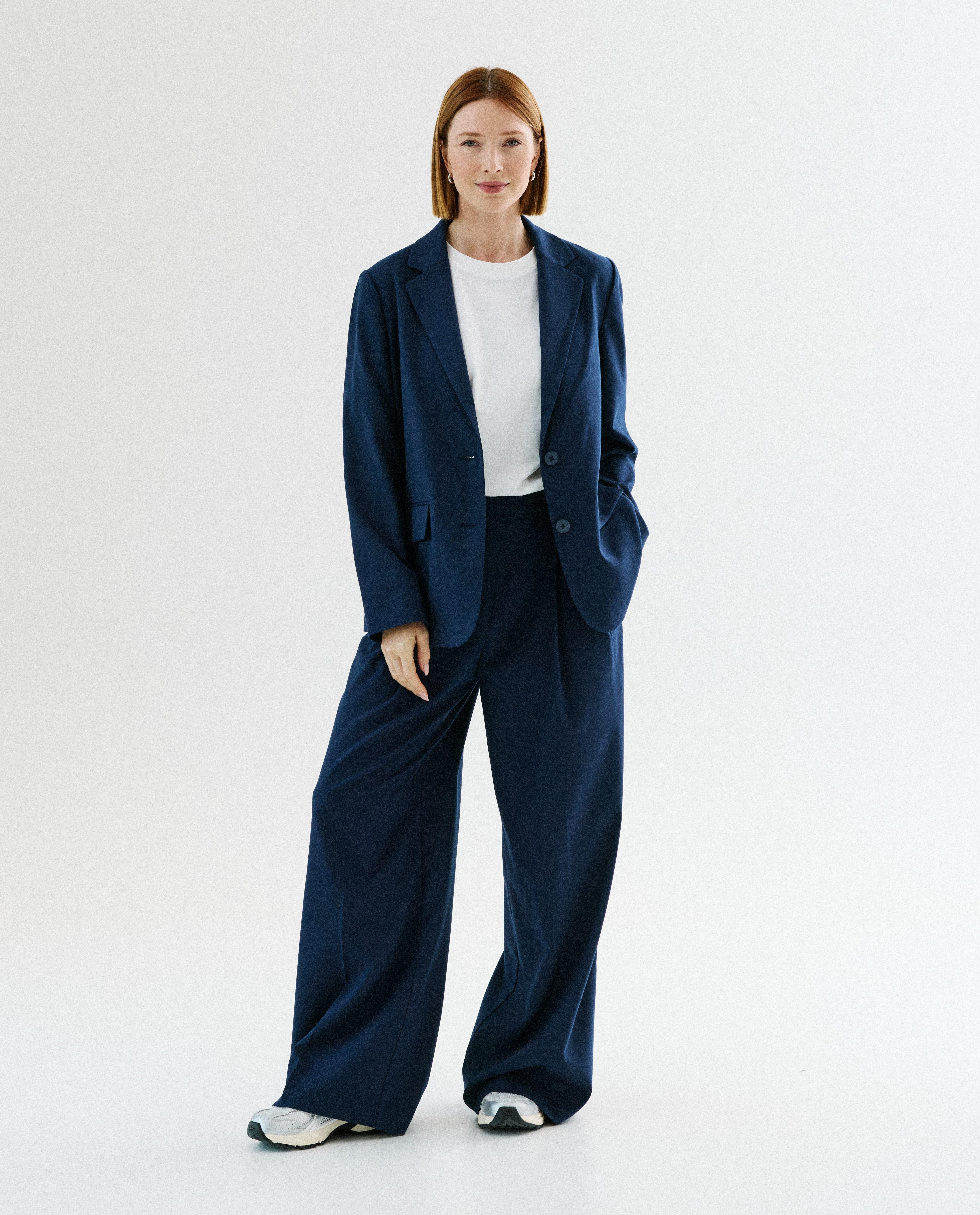 Donkerblauwe blazer, loose fit - Product Detail - donkerblauw - afbeelding nummer 2