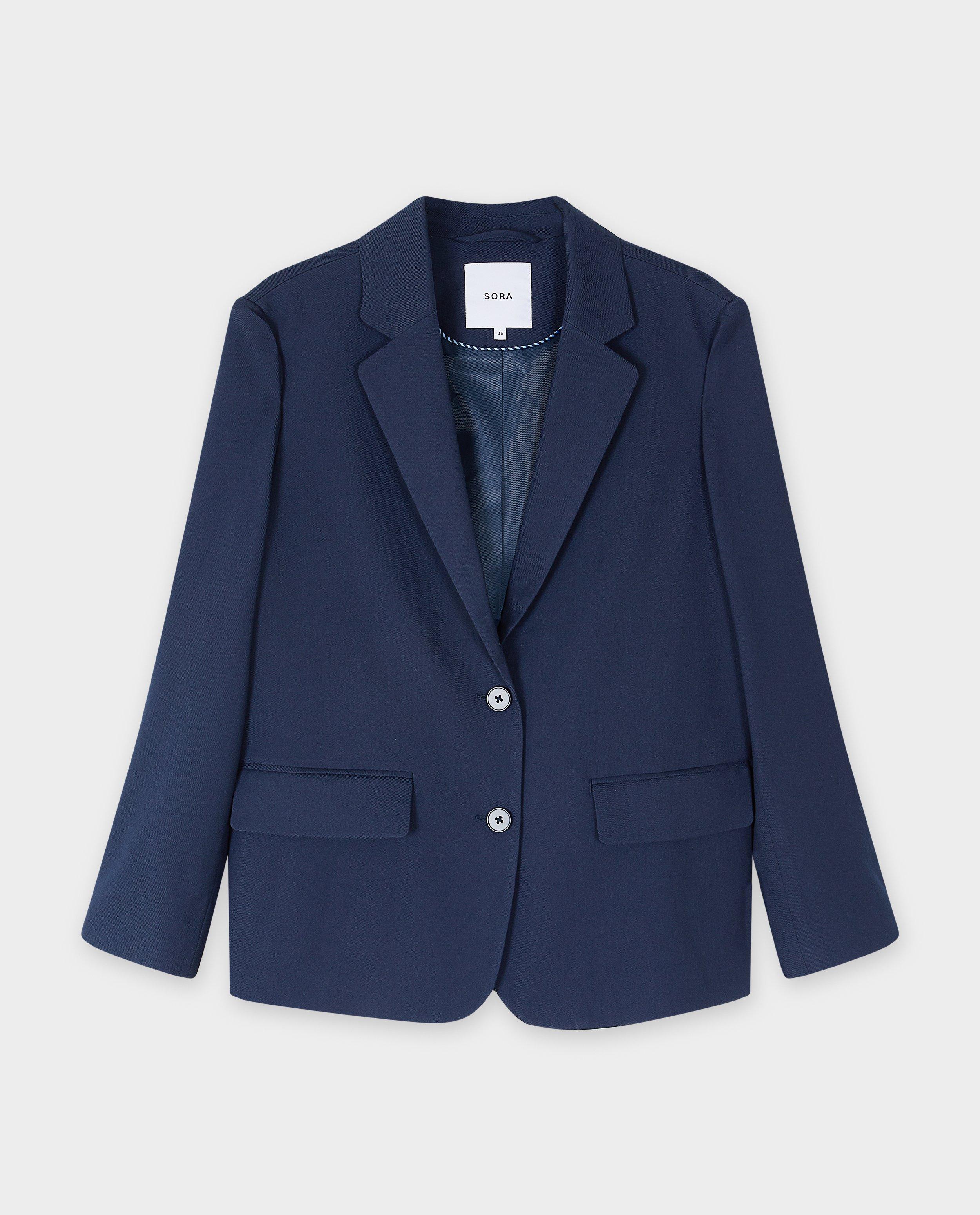 Donkerblauwe blazer, loose fit - Product Detail - donkerblauw - afbeelding nummer 4