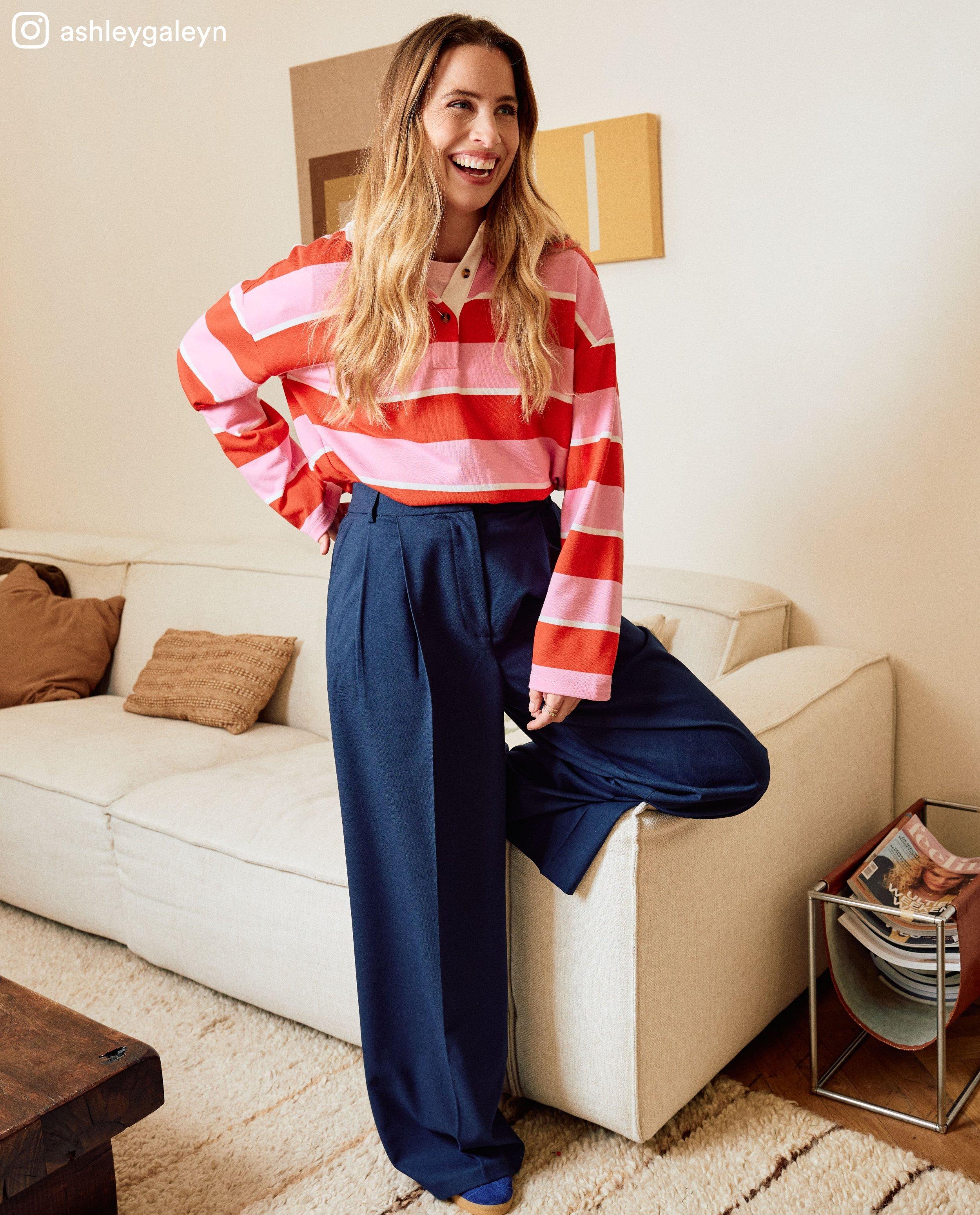 Donkerblauwe geklede broek, wide leg fit - Product Detail - donkerblauw - afbeelding nummer 1